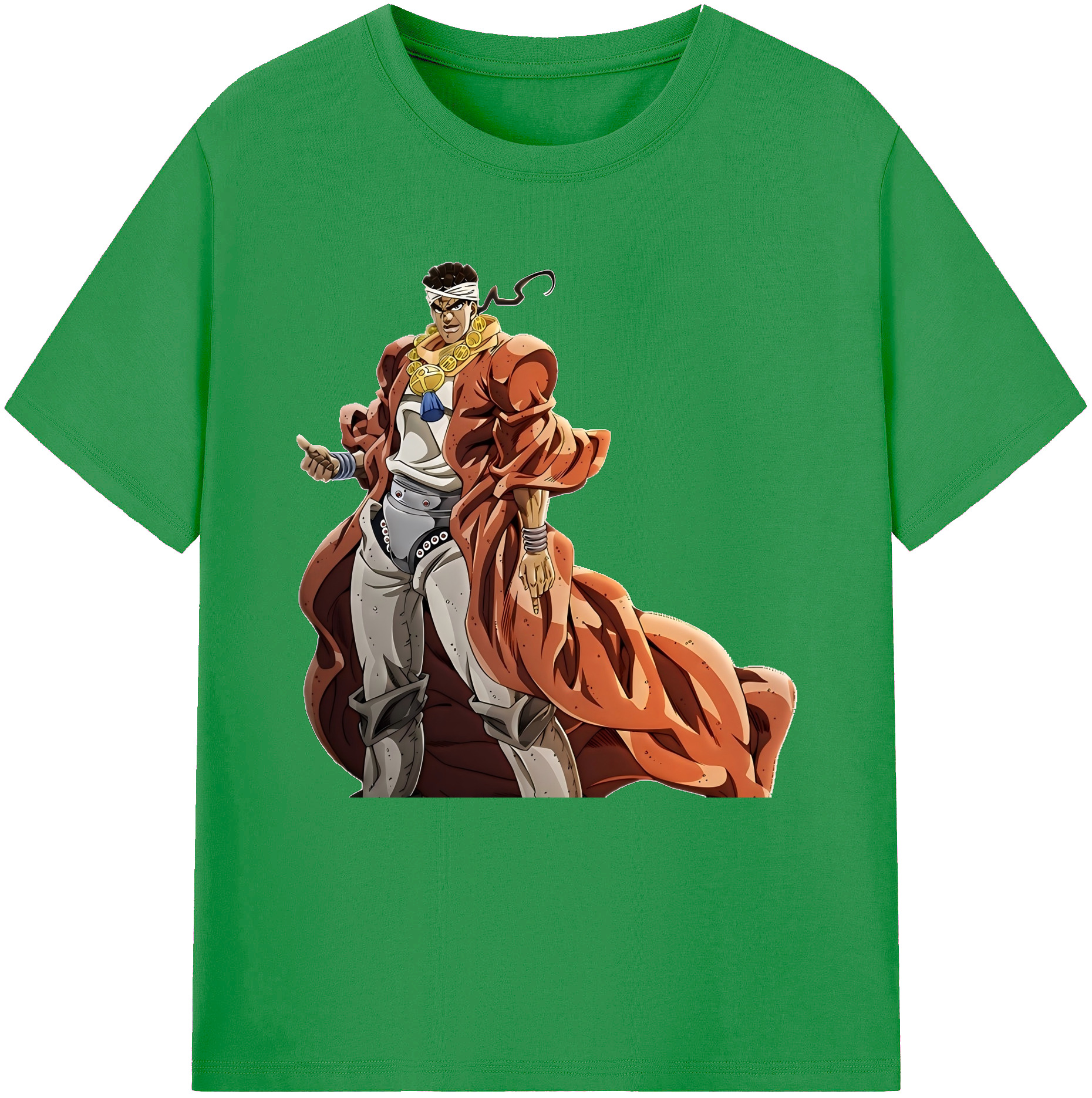 （画像用） ジョジョの奇妙な冒険 ムハンマド?アブドゥル JoJo's Bizarre Adventure Muhammad Avdol レディースカジュアルプリントTシャツ（綿100％）