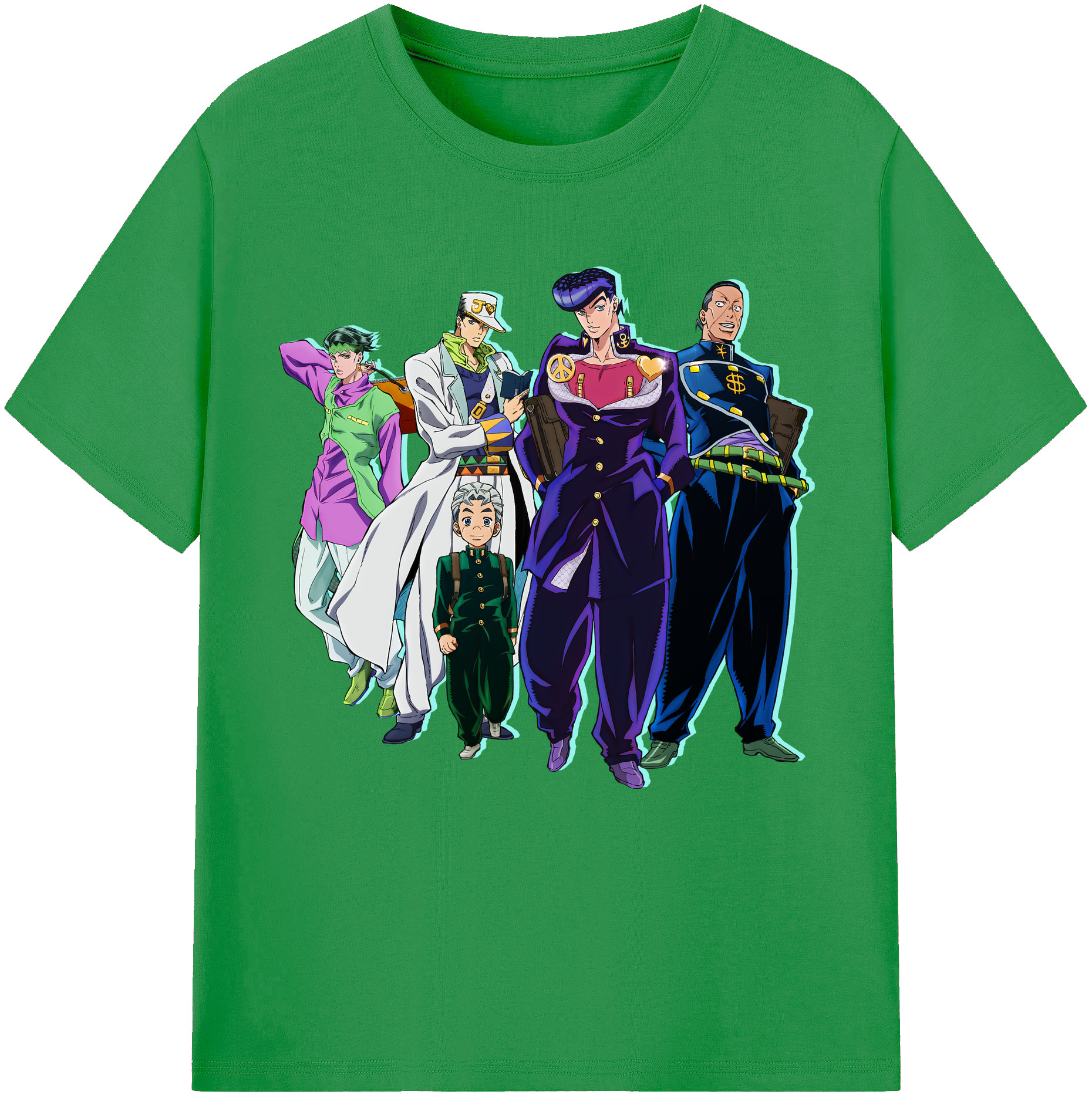 （画像用） ジョジョの奇妙な冒険 JoJo's Bizarre Adventure レディースカジュアルプリントTシャツ（綿100％）