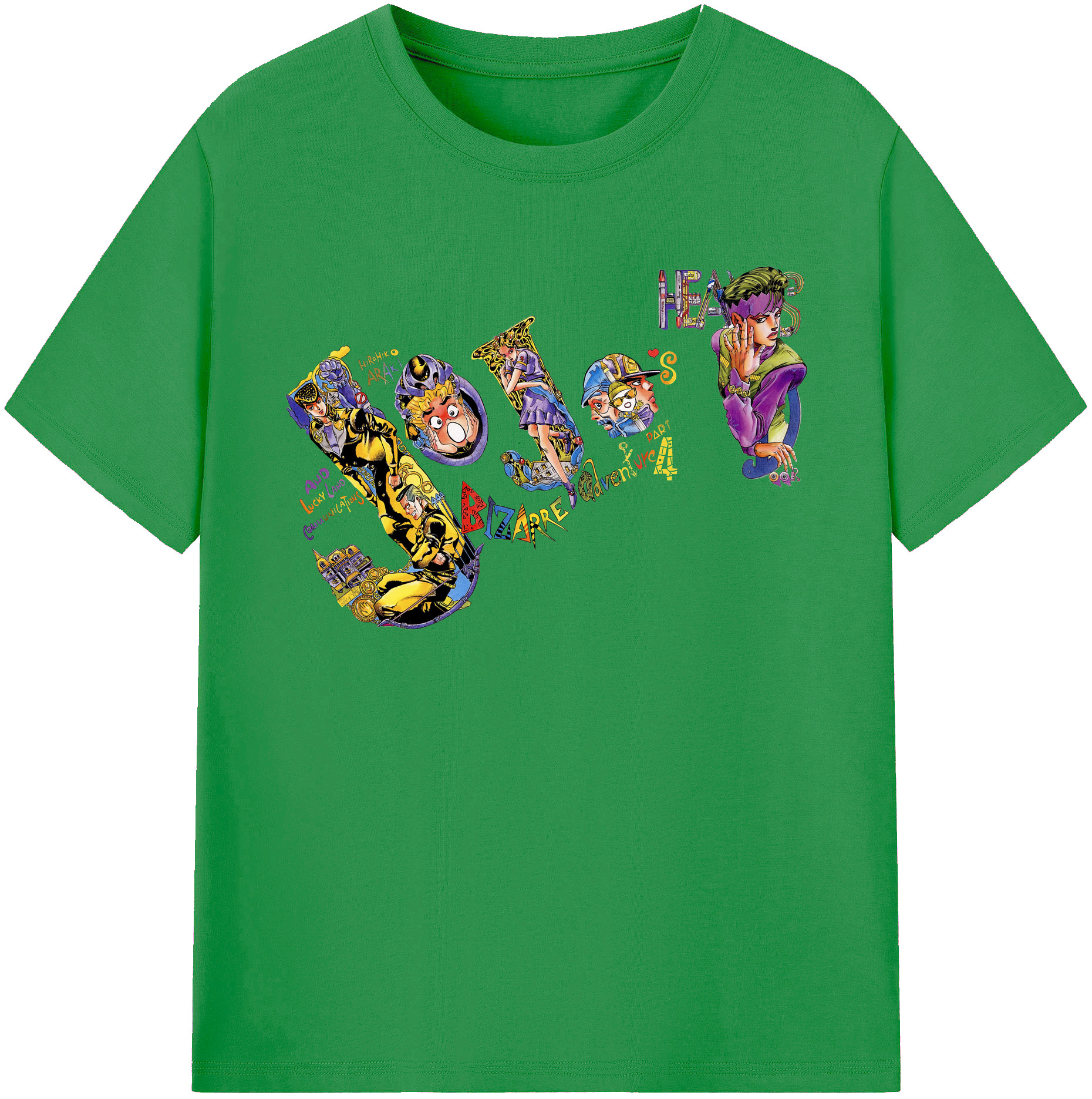 （画像用） ジョジョの奇妙な冒険 JoJo's Bizarre Adventure レディースカジュアルプリントTシャツ（綿100％）