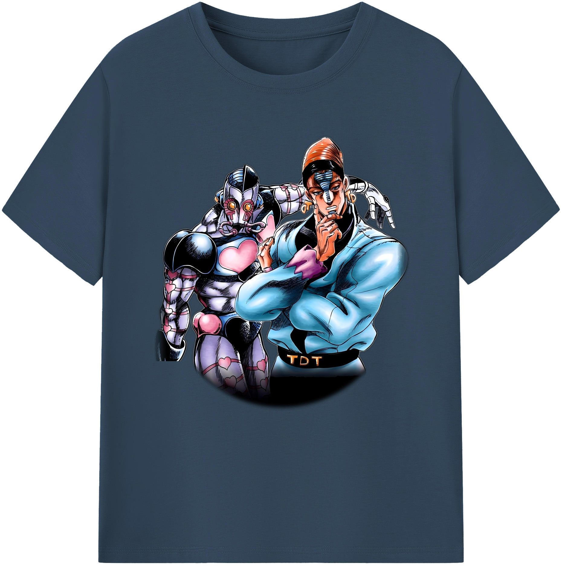 （画像用） ジョジョの奇妙な冒険 ひがしかた じょうすけ JoJo's Bizarre Adventure Higashikata Josuke レディースカジュアルプリントTシャツ（綿100％）