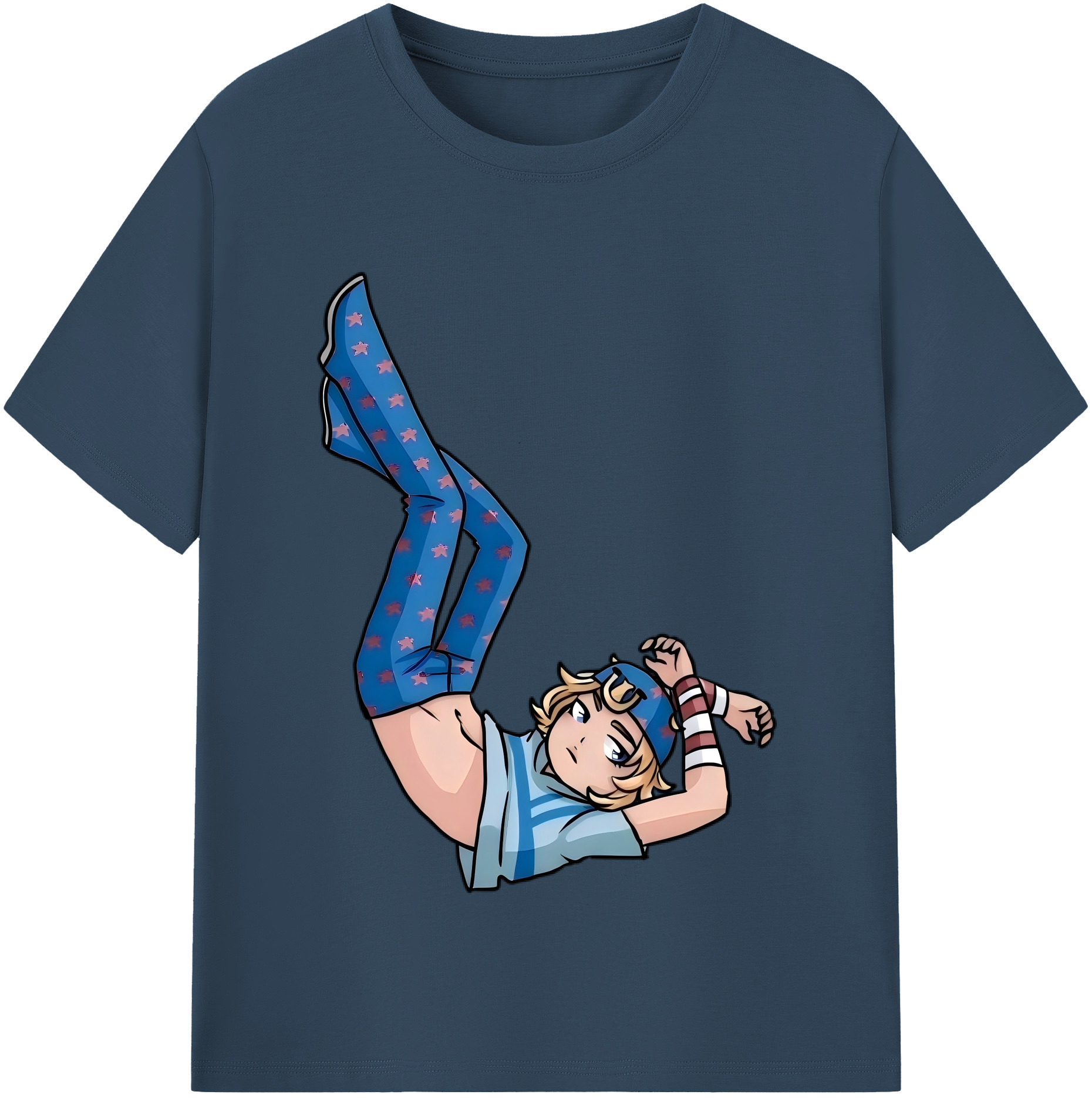 （画像用） ジョジョの奇妙な冒険 グイード?ミスタ JoJo's Bizarre Adventure Guido Mista レディースカジュアルプリントTシャツ（綿100％）
