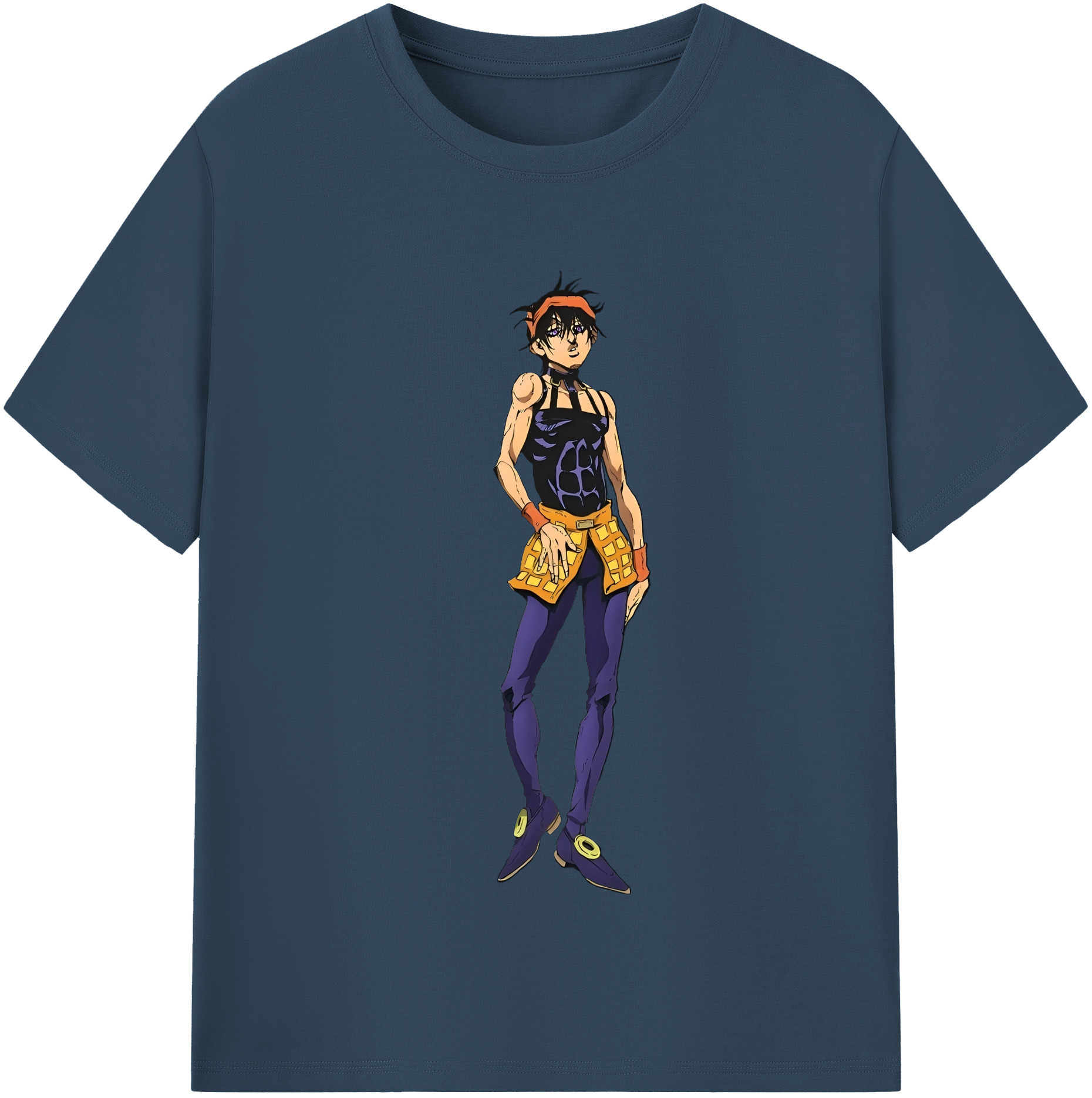 （画像用） ジョジョの奇妙な冒険 ナランチャ?ギルガ JoJo's Bizarre Adventure Narancia Ghirga レディースカジュアルプリントTシャツ（綿100％）