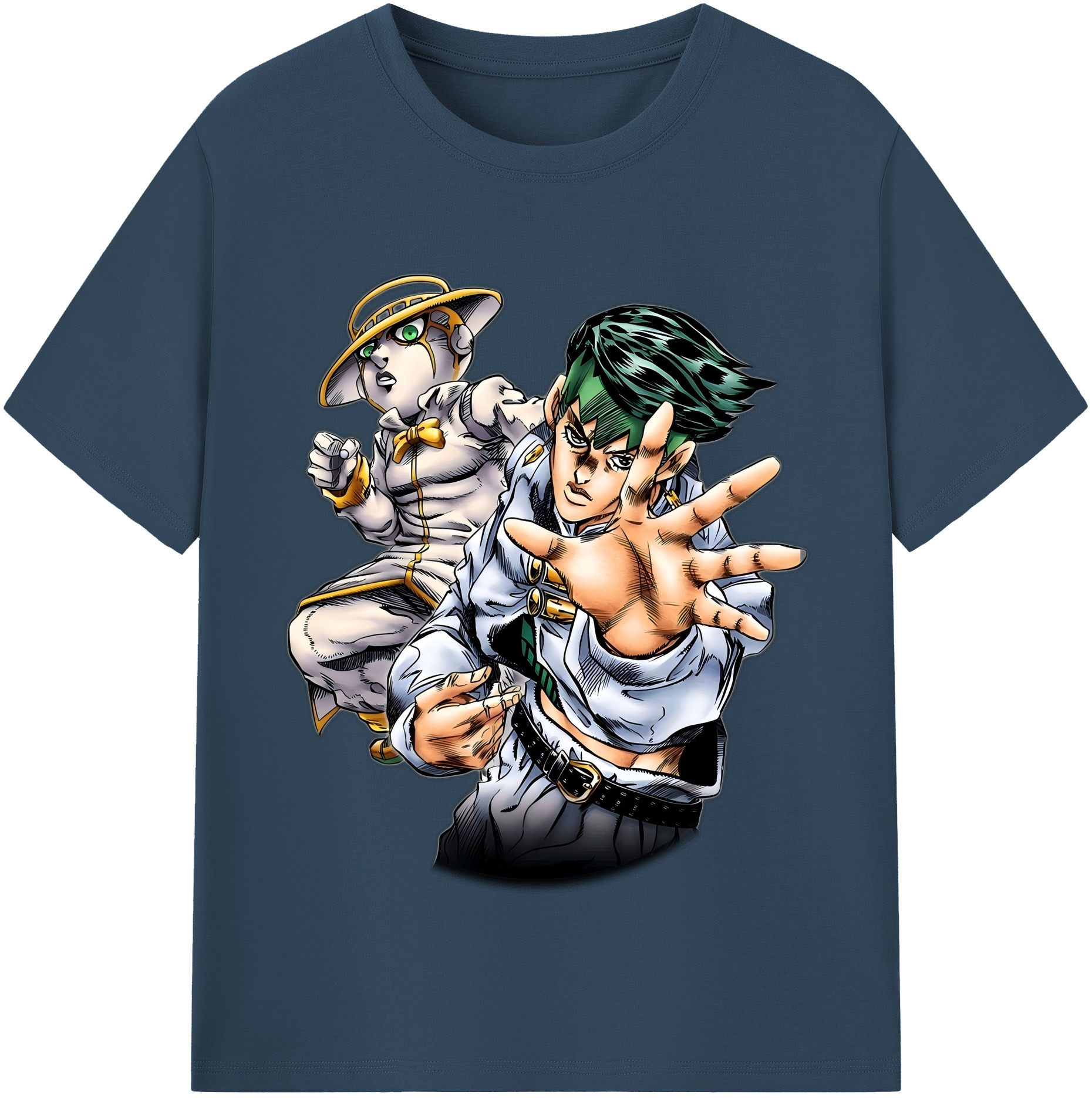 （画像用） ジョジョの奇妙な冒険 岸辺 露伴（きしべ ろはん） JoJo's Bizarre Adventure Rohan Kishibe レディースカジュアルプリントTシャツ（綿100％）