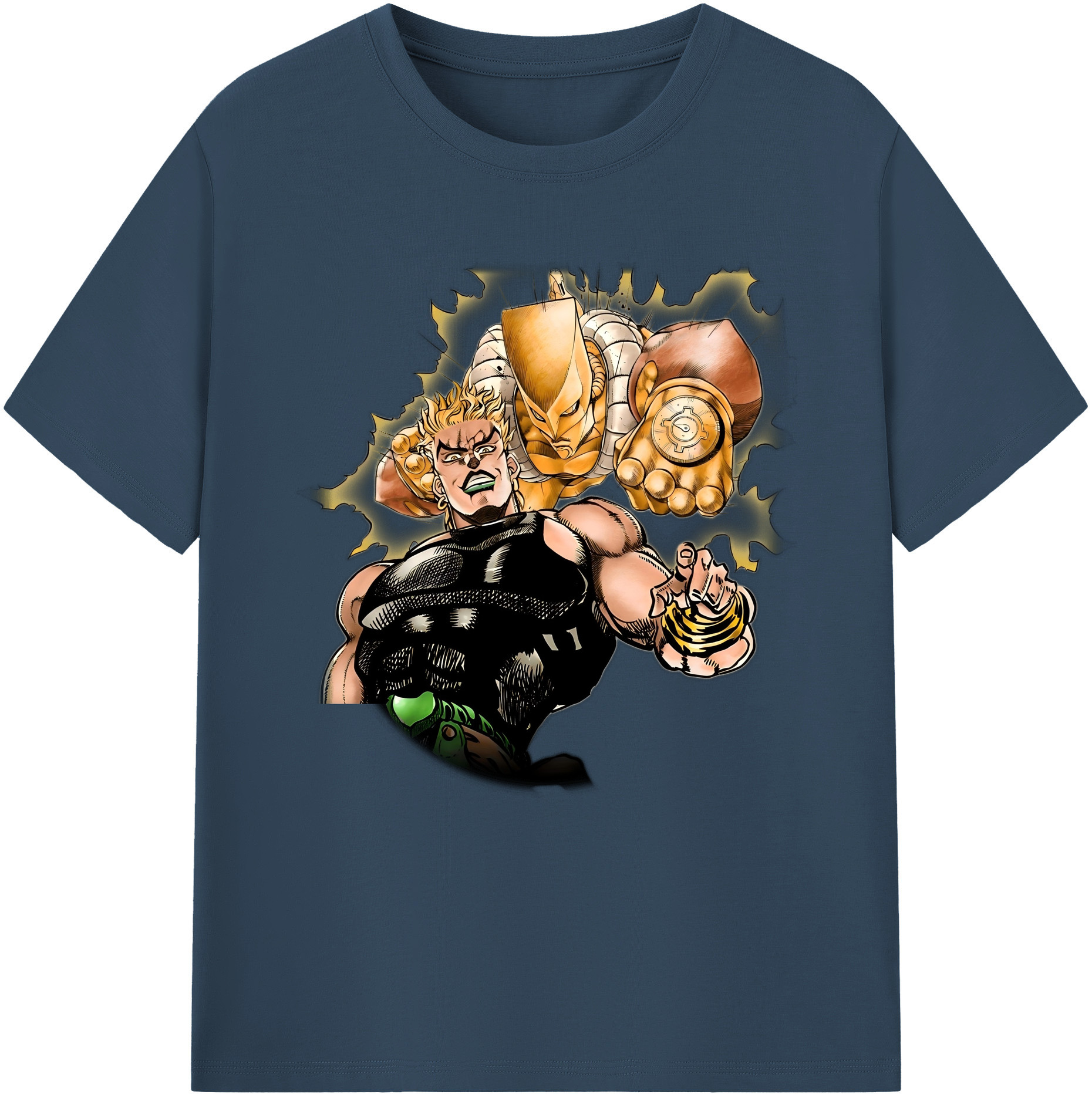 （画像用） ジョジョの奇妙な冒険 ディオ?ブランドー JoJo's Bizarre Adventure Dio Brando レディースカジュアルプリントTシャツ（綿100％）