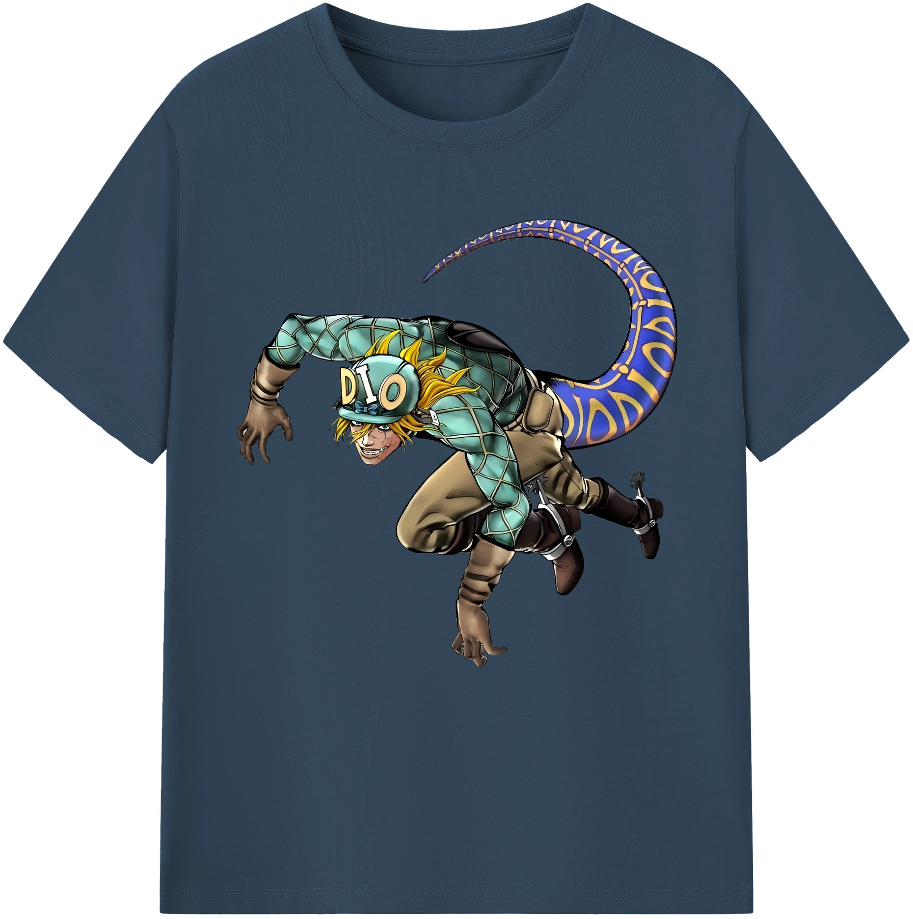 （画像用） ジョジョの奇妙な冒険 ディオ?ブランドー JoJo's Bizarre Adventure Dio Brando レディースカジュアルプリントTシャツ（綿100％）