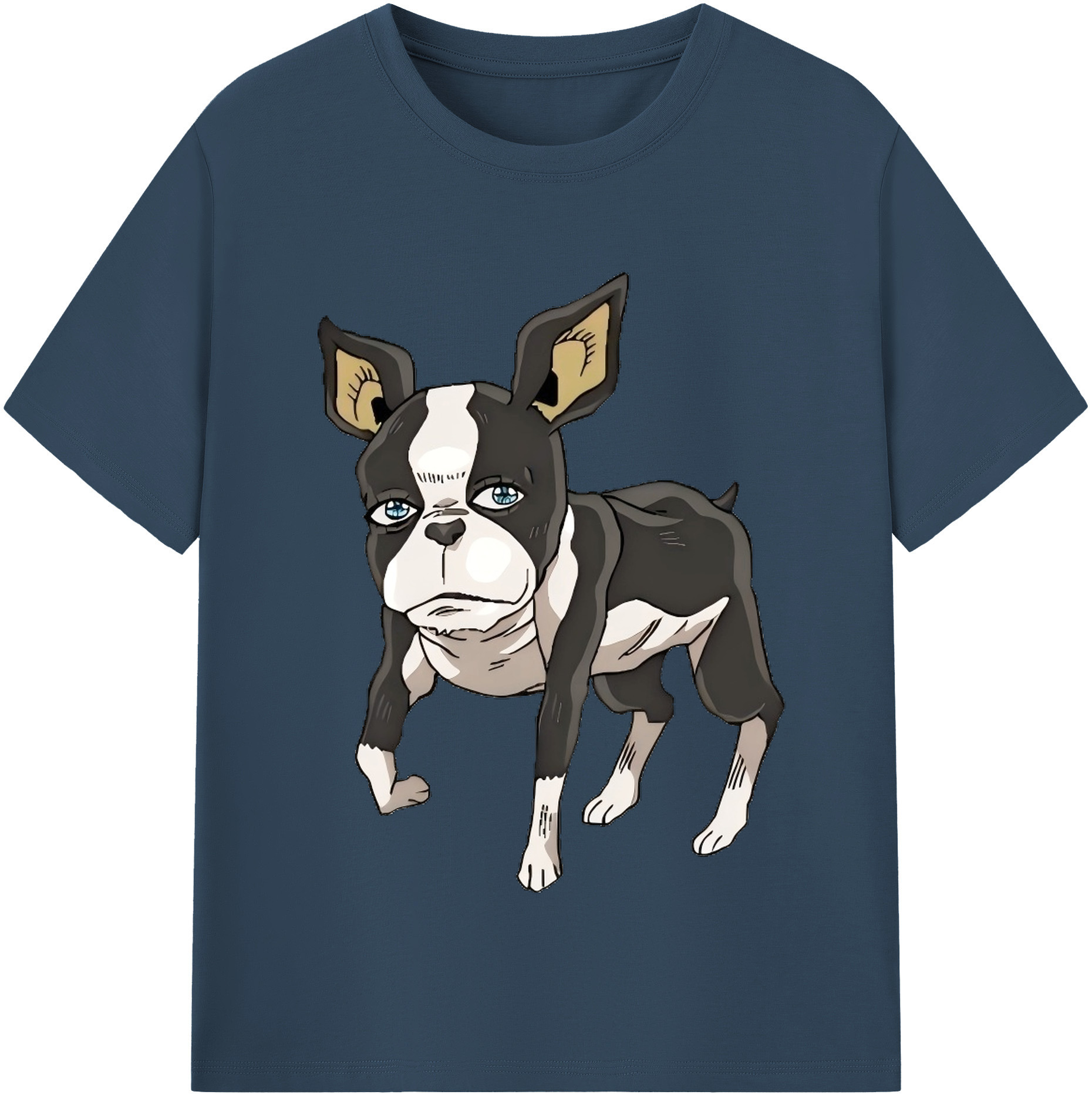 （画像用） ジョジョの奇妙な冒険 イギー JoJo's Bizarre Adventure Iggy レディースカジュアルプリントTシャツ（綿100％）