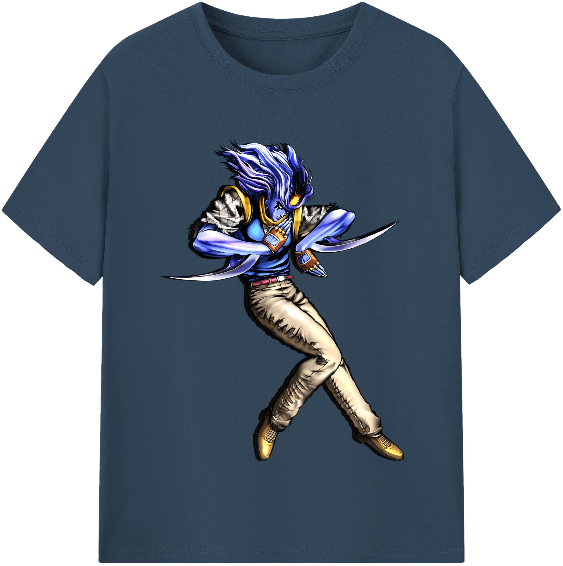 （画像用） ジョジョの奇妙な冒険 JoJo's Bizarre Adventure レディースカジュアルプリントTシャツ（綿100％）