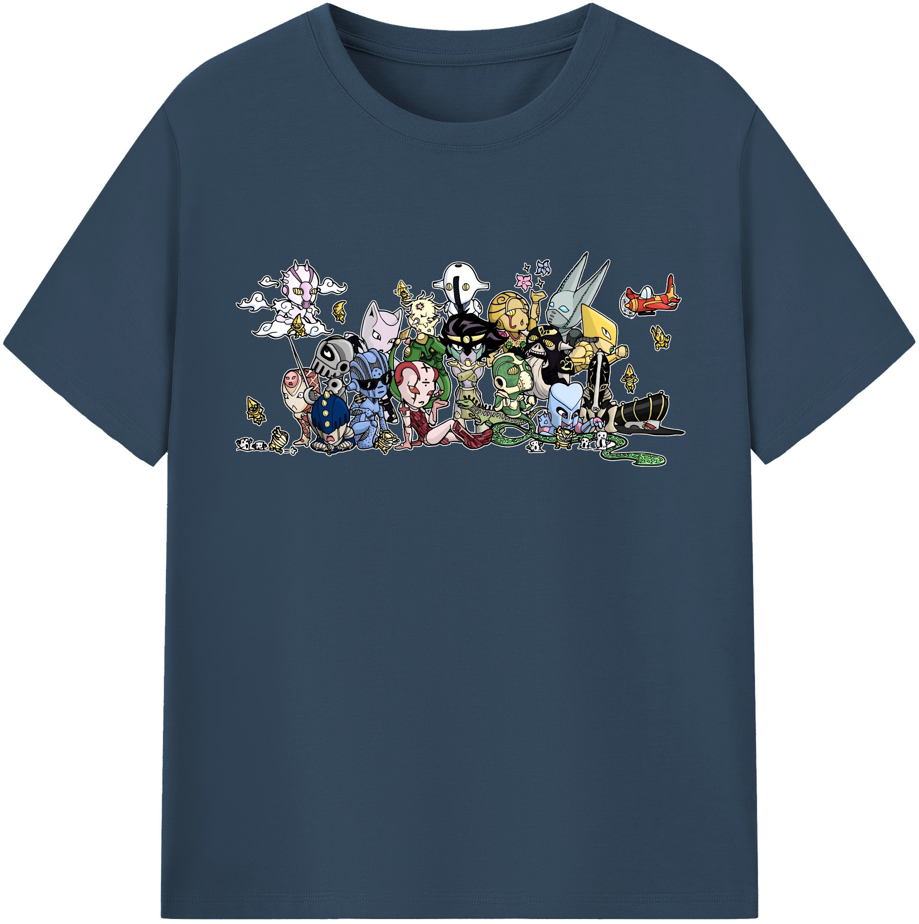 （画像用） ジョジョの奇妙な冒険 JoJo's Bizarre Adventure レディースカジュアルプリントTシャツ（綿100％）