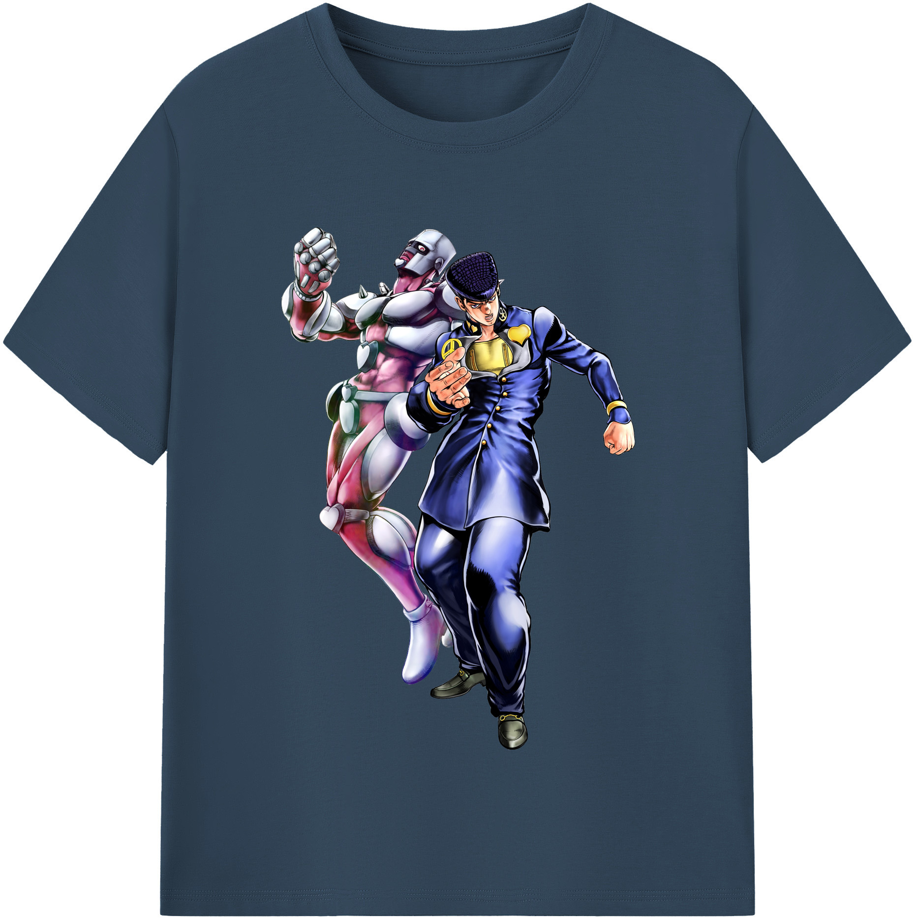 （画像用） ジョジョの奇妙な冒険 ひがしかた じょうすけ JoJo's Bizarre Adventure Higashikata Josuke レディースカジュアルプリントTシャツ（綿100％）