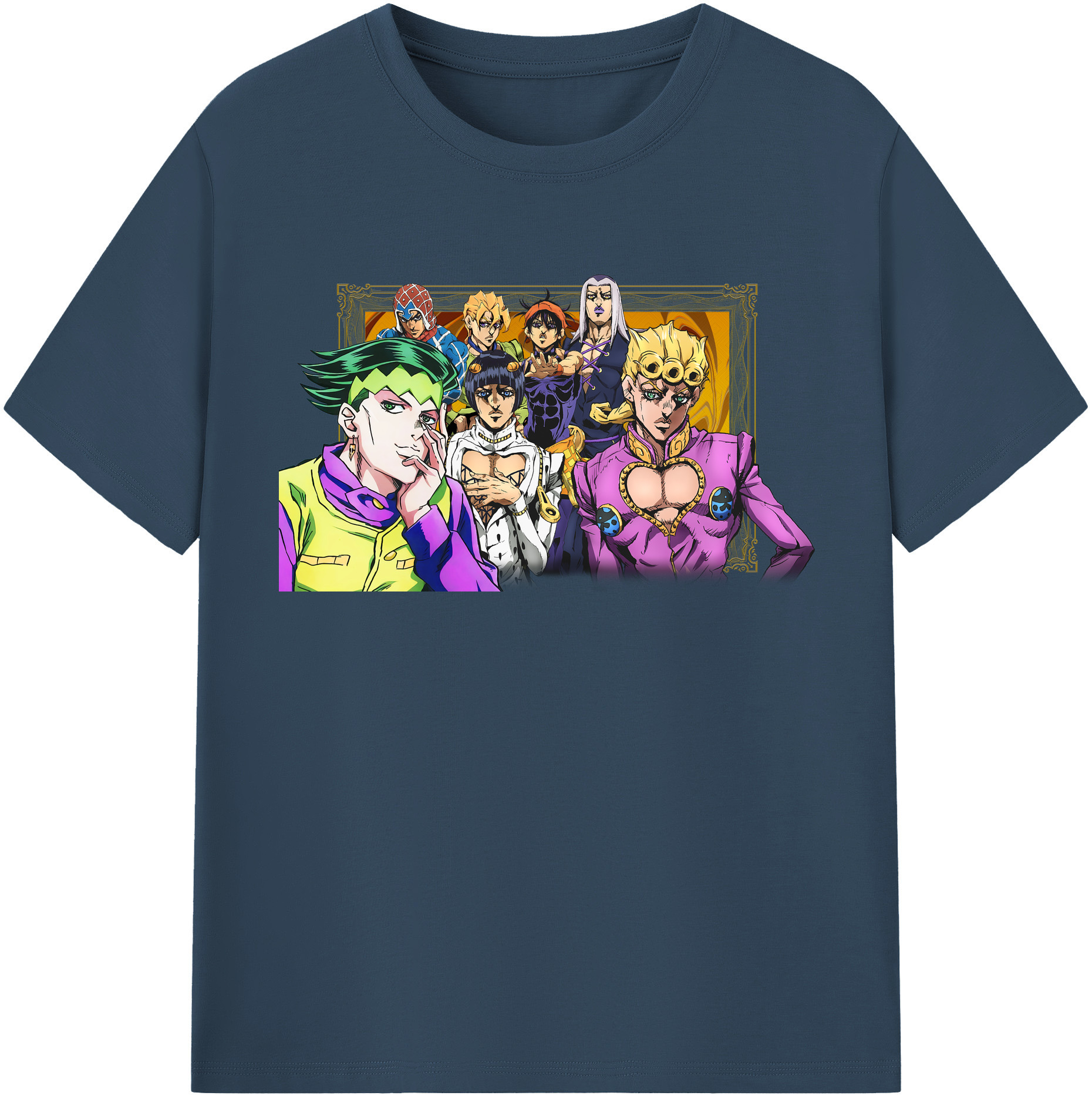 （画像用） ジョジョの奇妙な冒険 ジョルノ?ジョバァーナ JoJo's Bizarre Adventure Giorno Giovanna レディースカジュアルプリントTシャツ（綿100％）