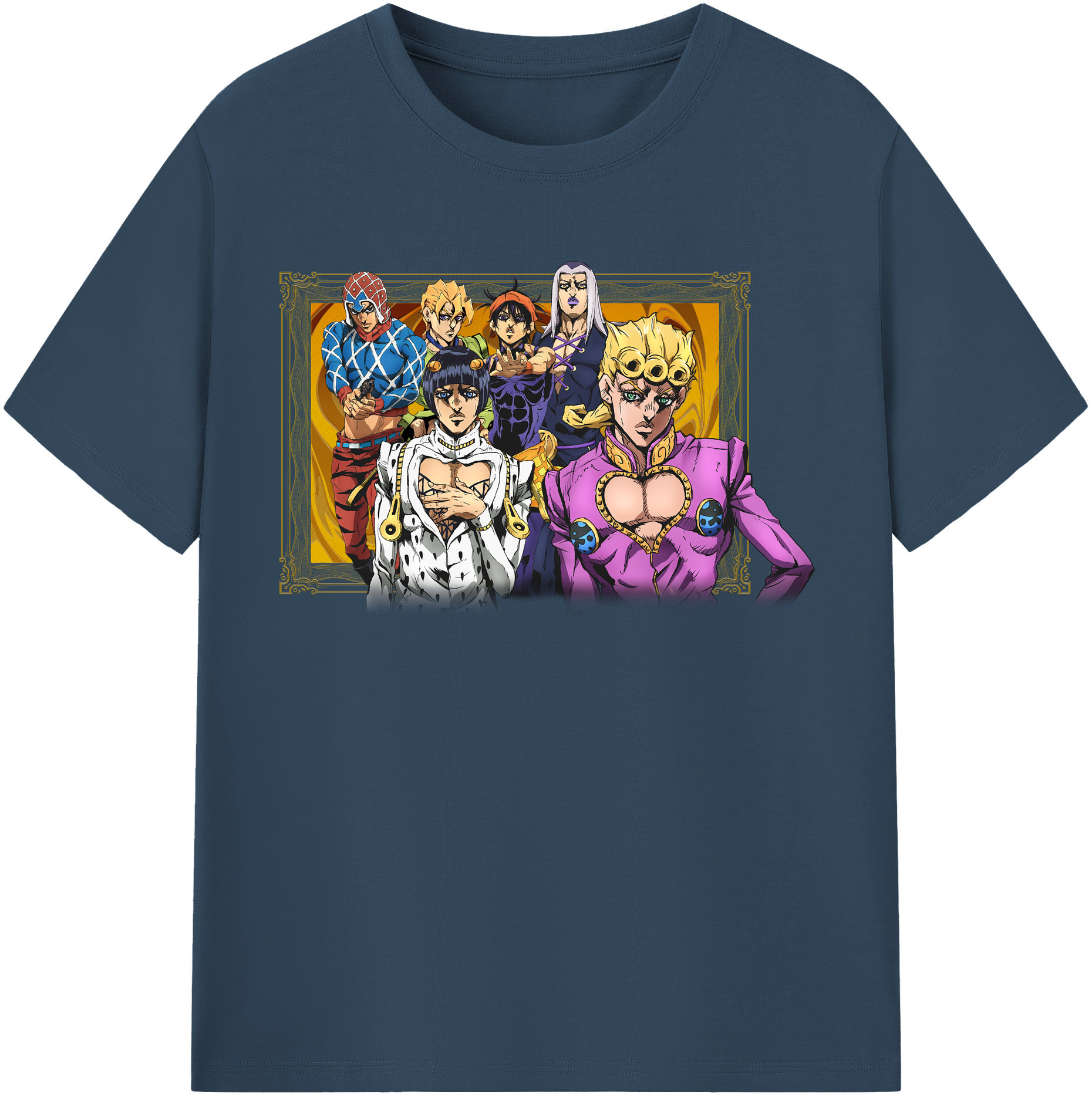 （画像用） ジョジョの奇妙な冒険 ジョルノ?ジョバァーナ JoJo's Bizarre Adventure Giorno Giovanna レディースカジュアルプリントTシャツ（綿100％）