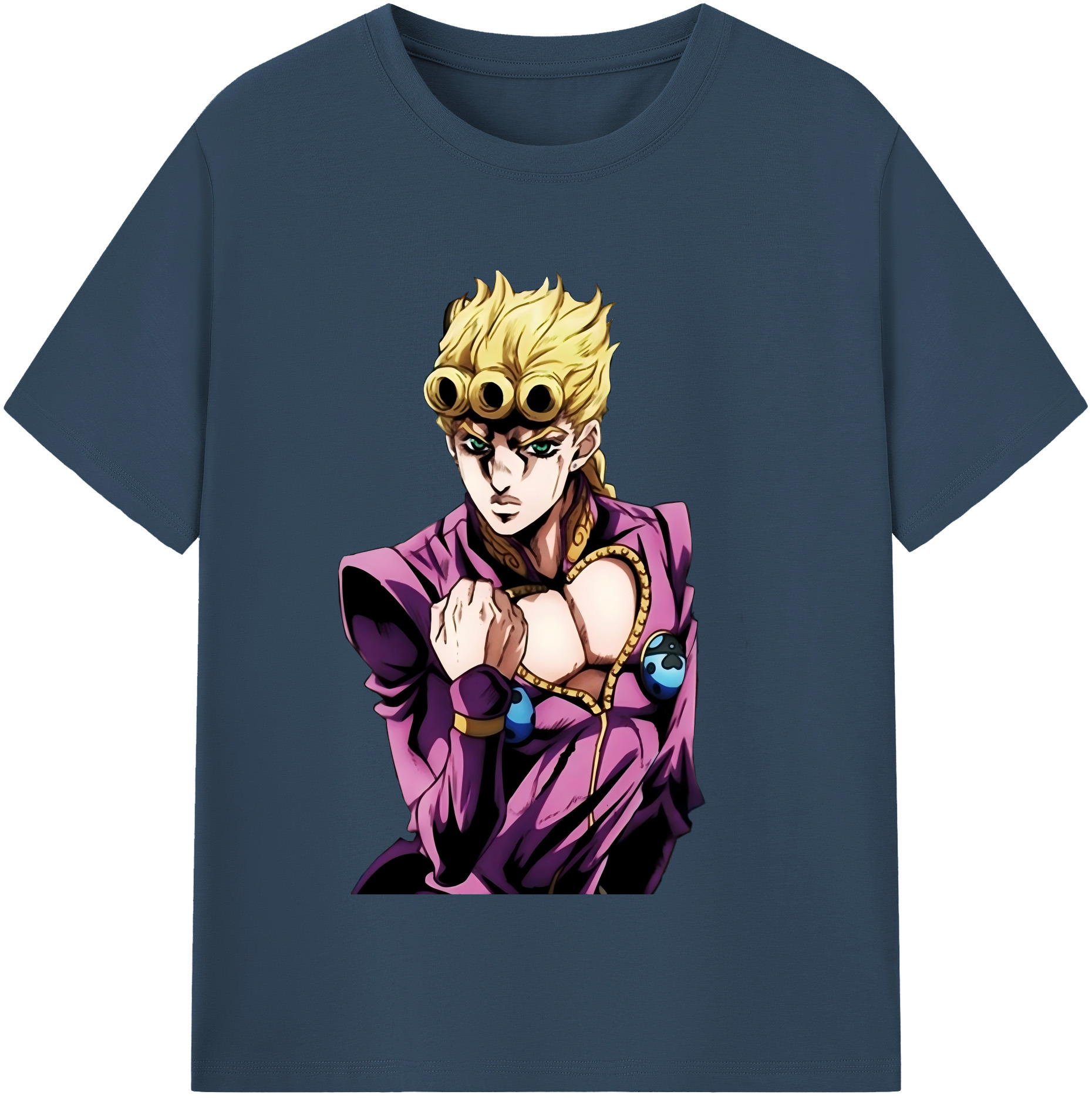 （画像用） ジョジョの奇妙な冒険 ジョルノ?ジョバァーナ JoJo's Bizarre Adventure Giorno Giovanna レディースカジュアルプリントTシャツ（綿100％）