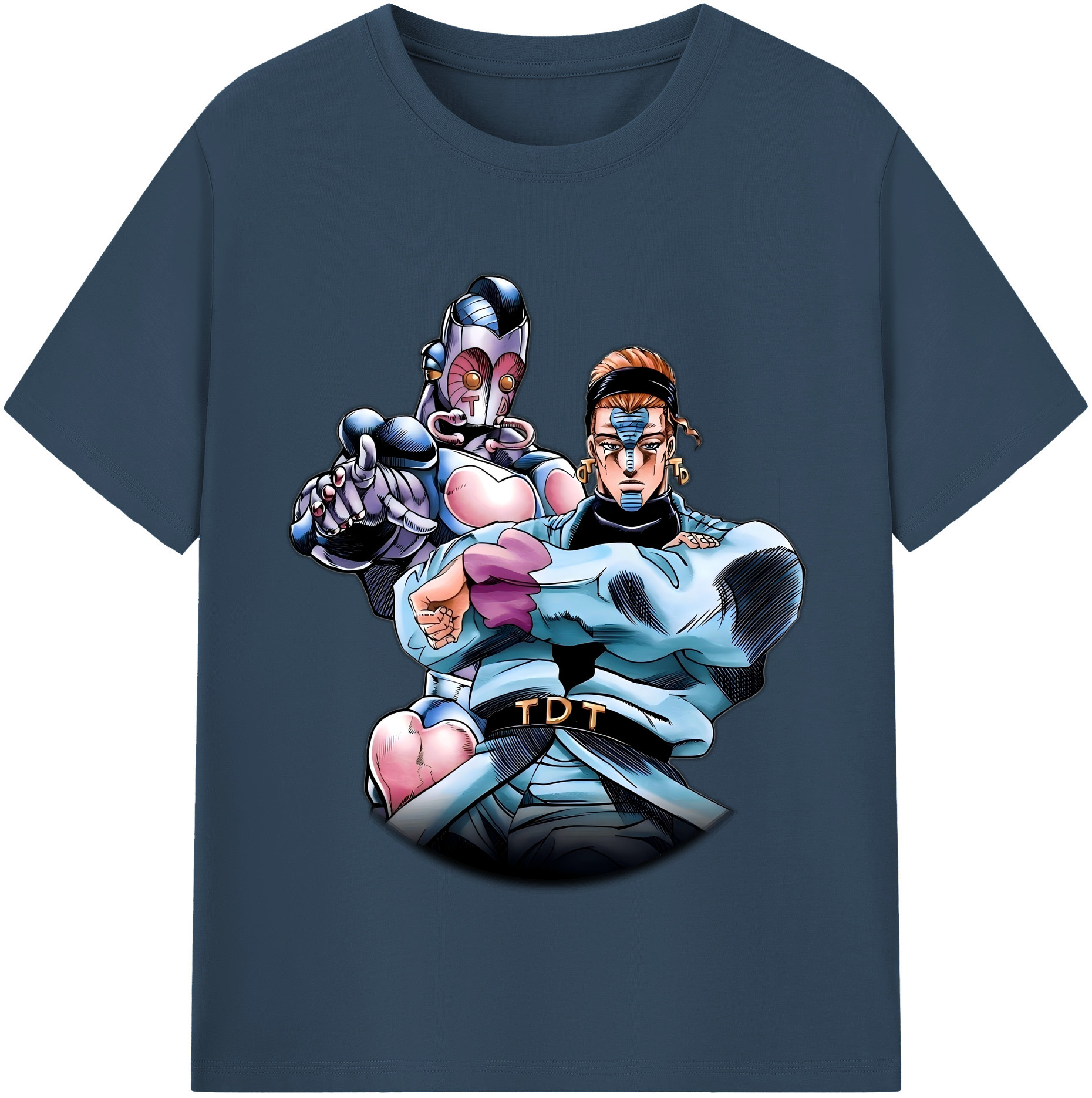 （画像用） ジョジョの奇妙な冒険 ひがしかた じょうすけ JoJo's Bizarre Adventure Higashikata Josuke レディースカジュアルプリントTシャツ（綿100％）