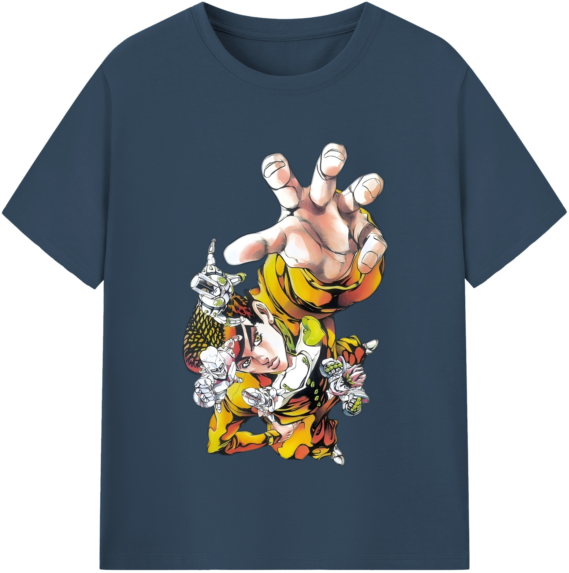 （画像用） ジョジョの奇妙な冒険 ひがしかた じょうすけ JoJo's Bizarre Adventure Higashikata Josuke レディースカジュアルプリントTシャツ（綿100％）