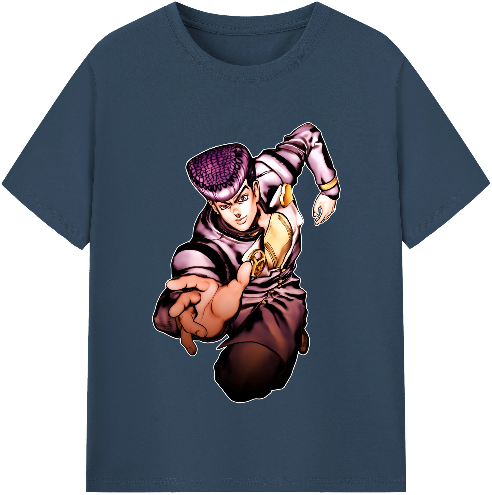 （画像用） ジョジョの奇妙な冒険 ひがしかた じょうすけ JoJo's Bizarre Adventure Higashikata Josuke レディースカジュアルプリントTシャツ（綿100％）