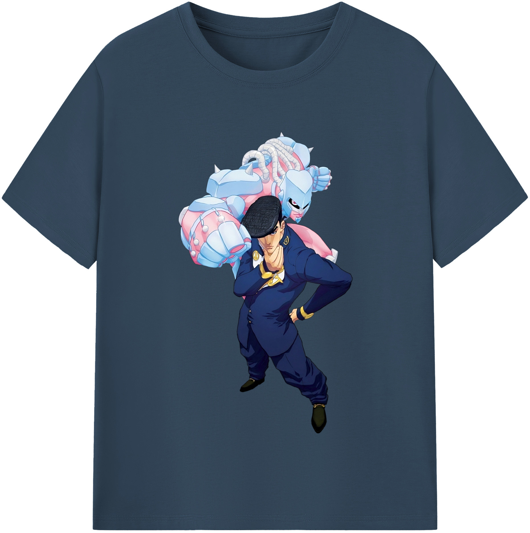（画像用） ジョジョの奇妙な冒険 ひがしかた じょうすけ JoJo's Bizarre Adventure Higashikata Josuke レディースカジュアルプリントTシャツ（綿100％）