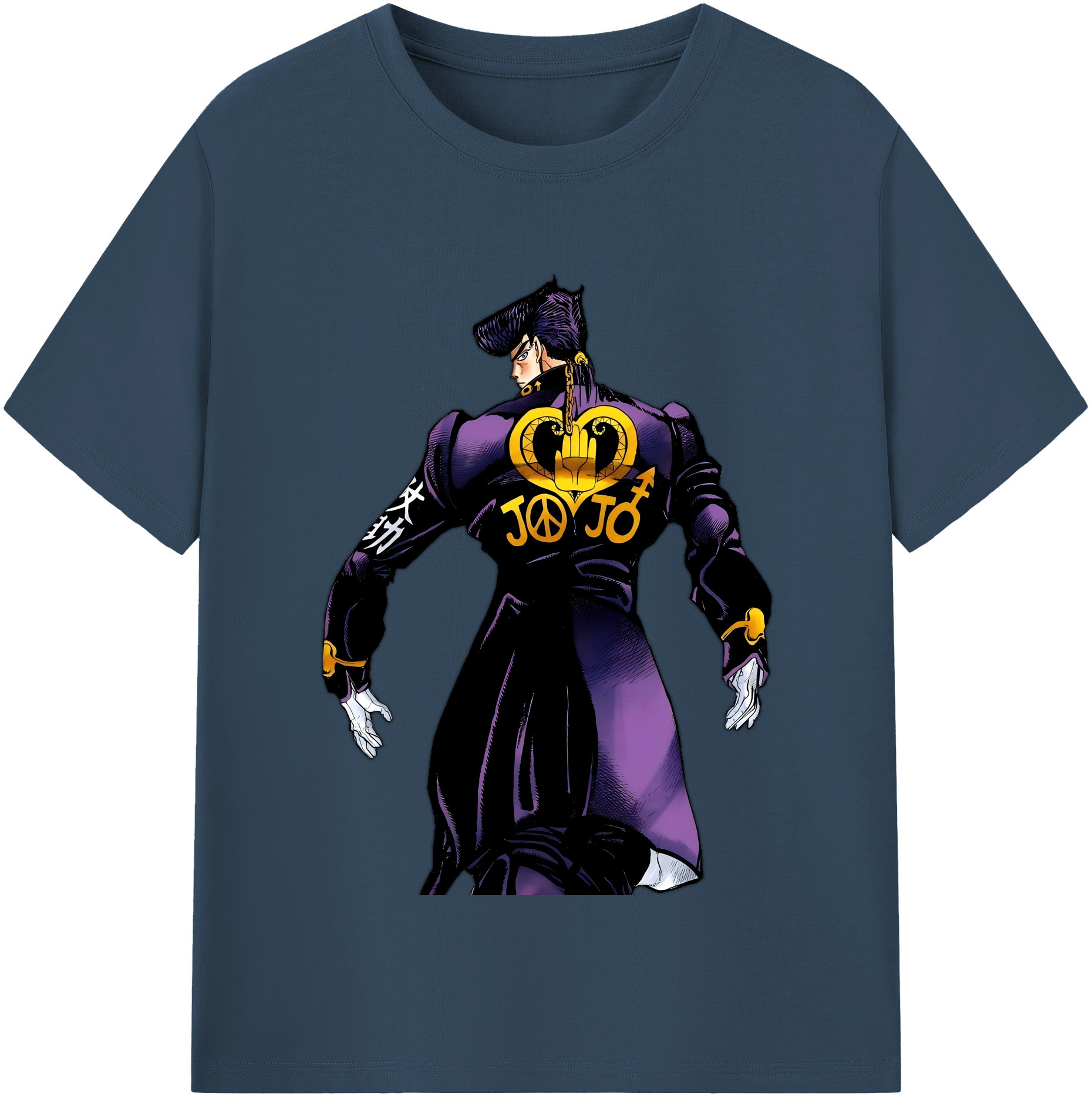 （画像用） ジョジョの奇妙な冒険 ひがしかた じょうすけ JoJo's Bizarre Adventure Higashikata Josuke レディースカジュアルプリントTシャツ（綿100％）