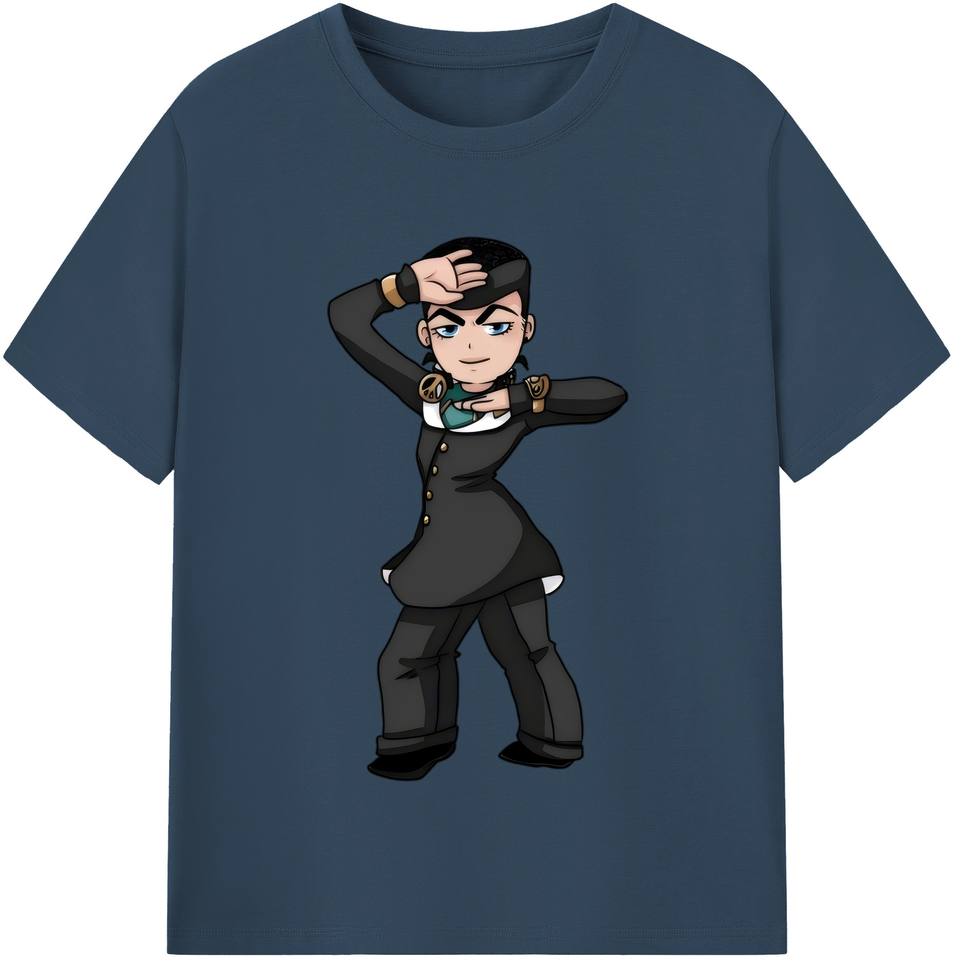 （画像用） ジョジョの奇妙な冒険 ひがしかた じょうすけ JoJo's Bizarre Adventure Higashikata Josuke レディースカジュアルプリントTシャツ（綿100％）