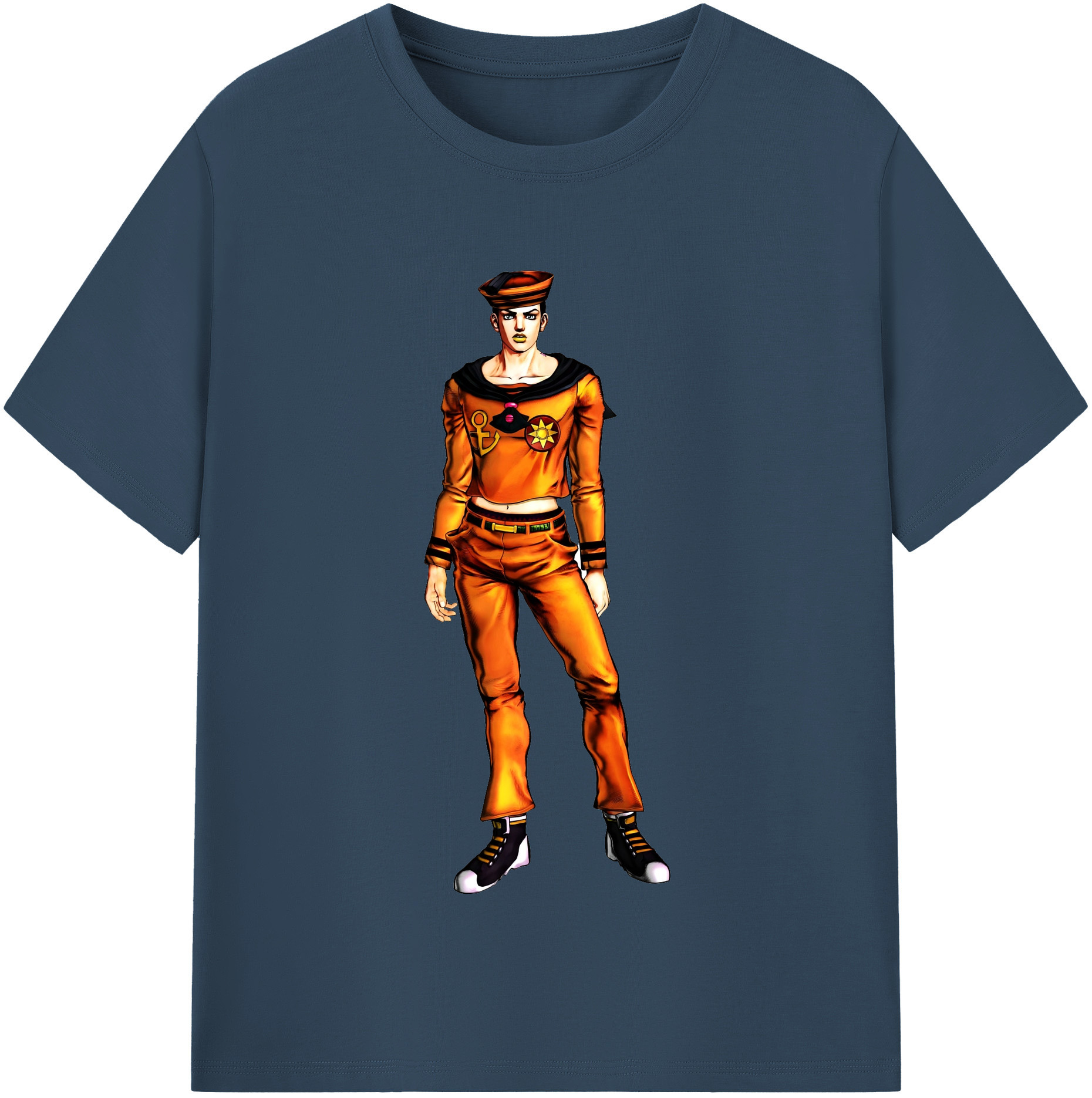 （画像用） ジョジョの奇妙な冒険 東方定助 JoJo's Bizarre Adventure Higashikata Josuke レディースカジュアルプリントTシャツ（綿100％）