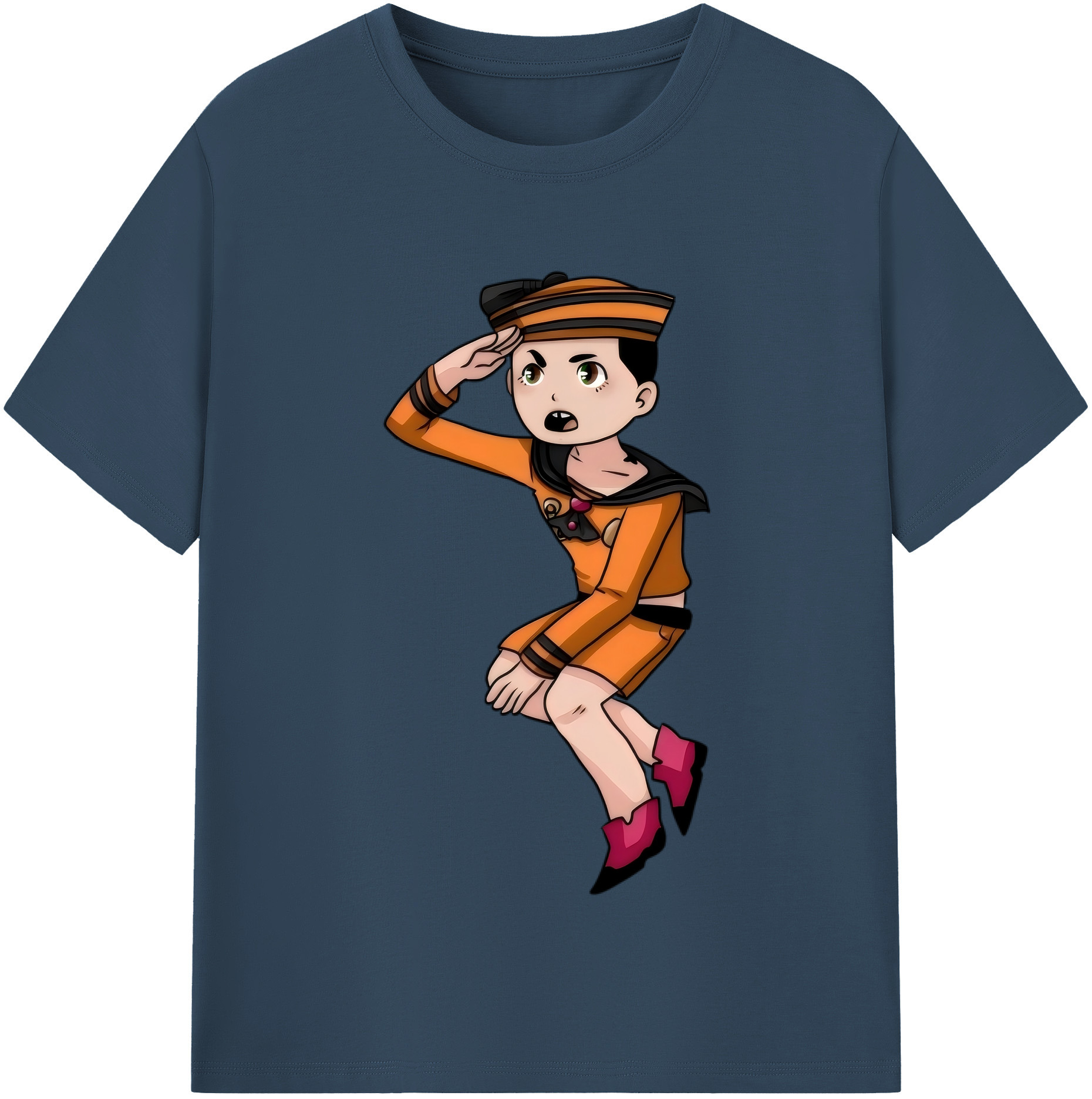 （画像用） ジョジョの奇妙な冒険 東方定助 JoJo's Bizarre Adventure Higashikata Josuke レディースカジュアルプリントTシャツ（綿100％）