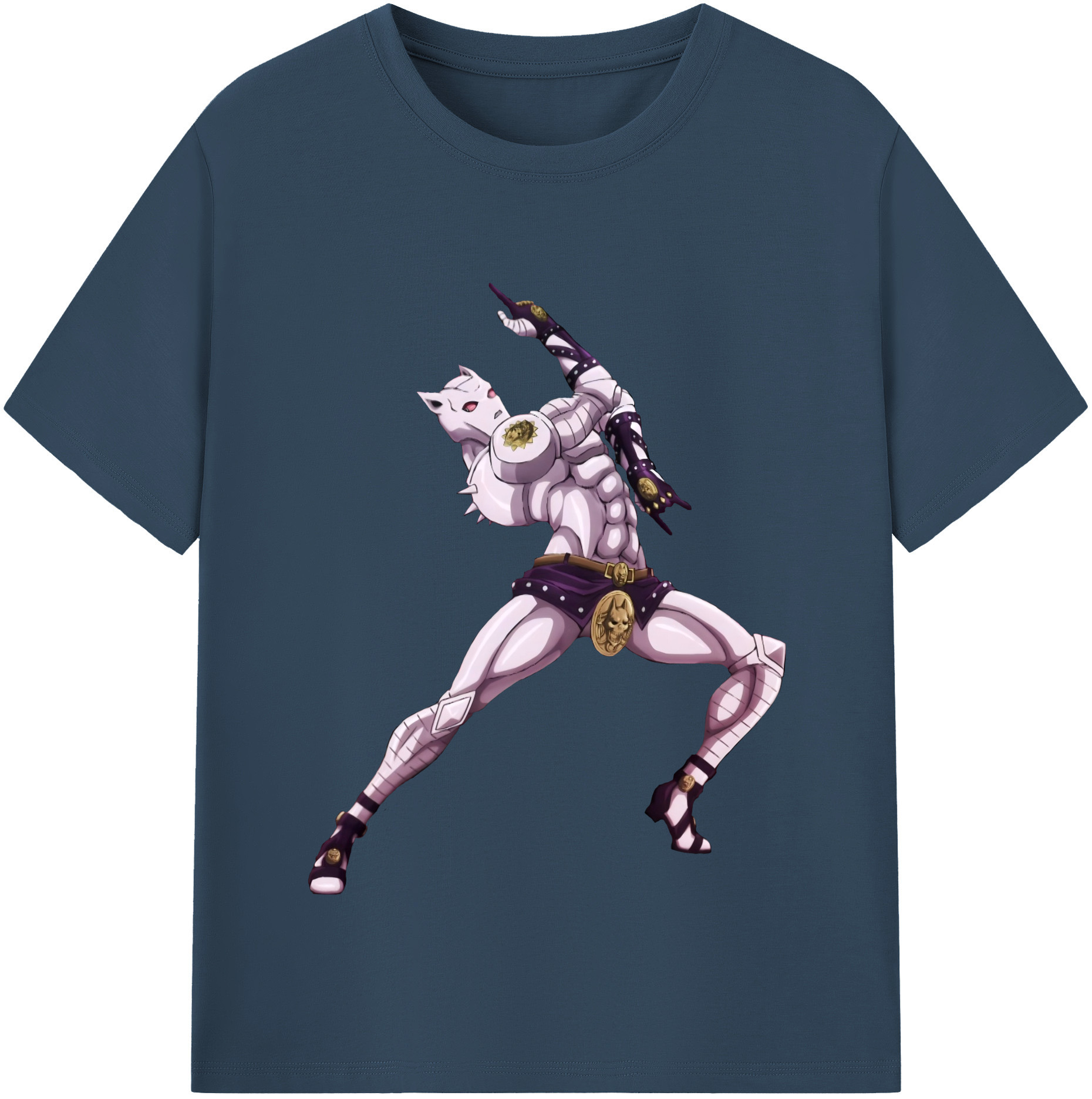 （画像用） ジョジョの奇妙な冒険 きら よしかげ JoJo's Bizarre Adventure Kira Yoshikage レディースカジュアルプリントTシャツ（綿100％）