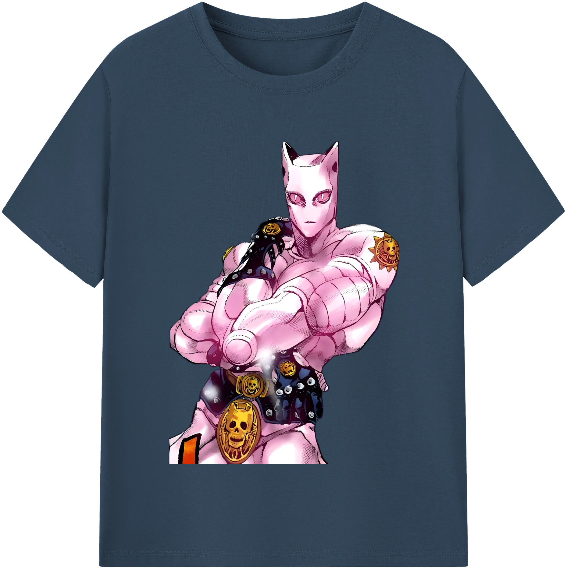（画像用） ジョジョの奇妙な冒険 きら よしかげ JoJo's Bizarre Adventure Kira Yoshikage レディースカジュアルプリントTシャツ（綿100％）