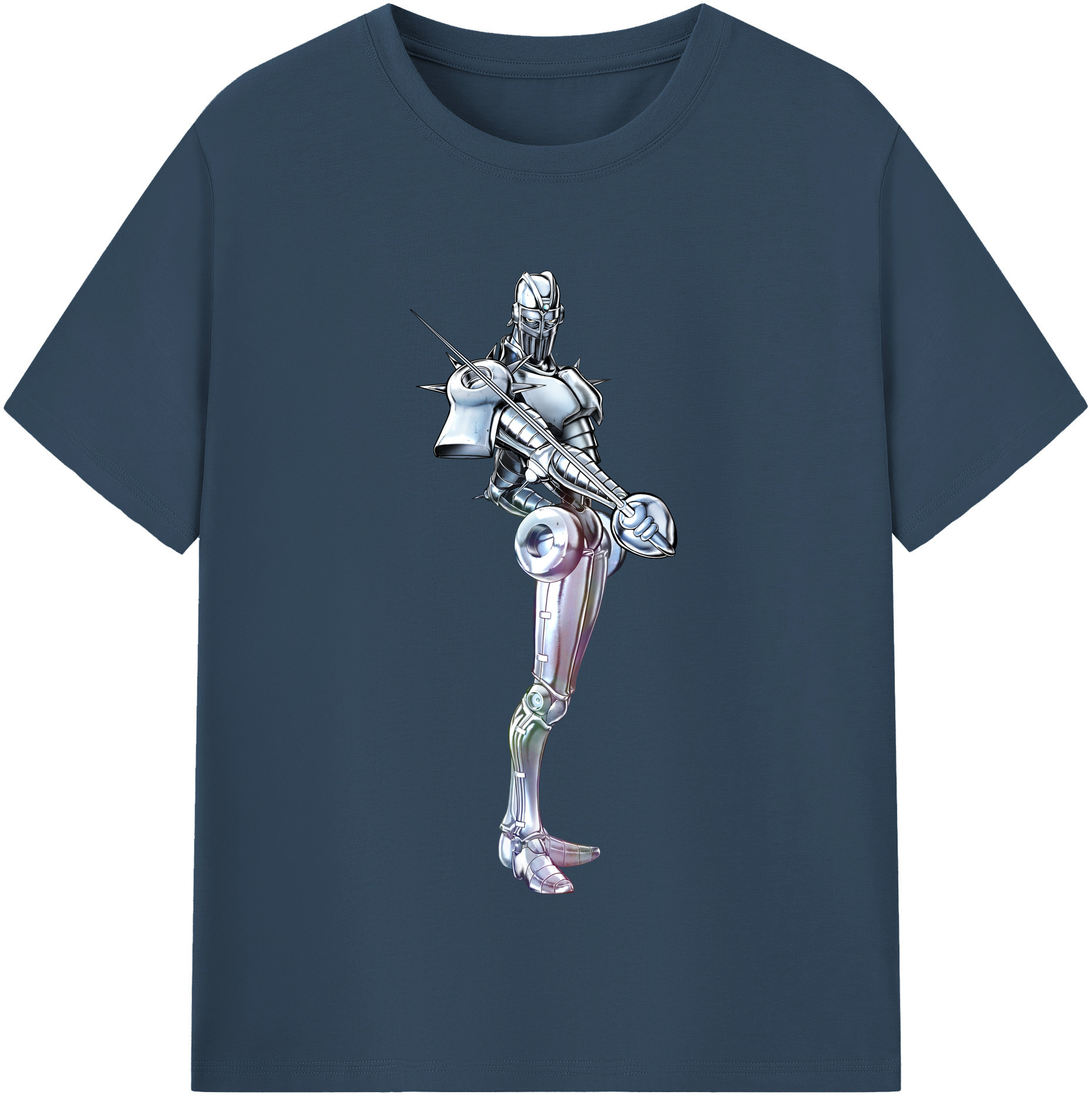 （画像用） ジョジョの奇妙な冒険 ジャン＝ピエール?ポルナレフ JoJo's Bizarre Adventure Jan Pierre Polnareff レディースカジュアルプリントTシャツ（綿100％）