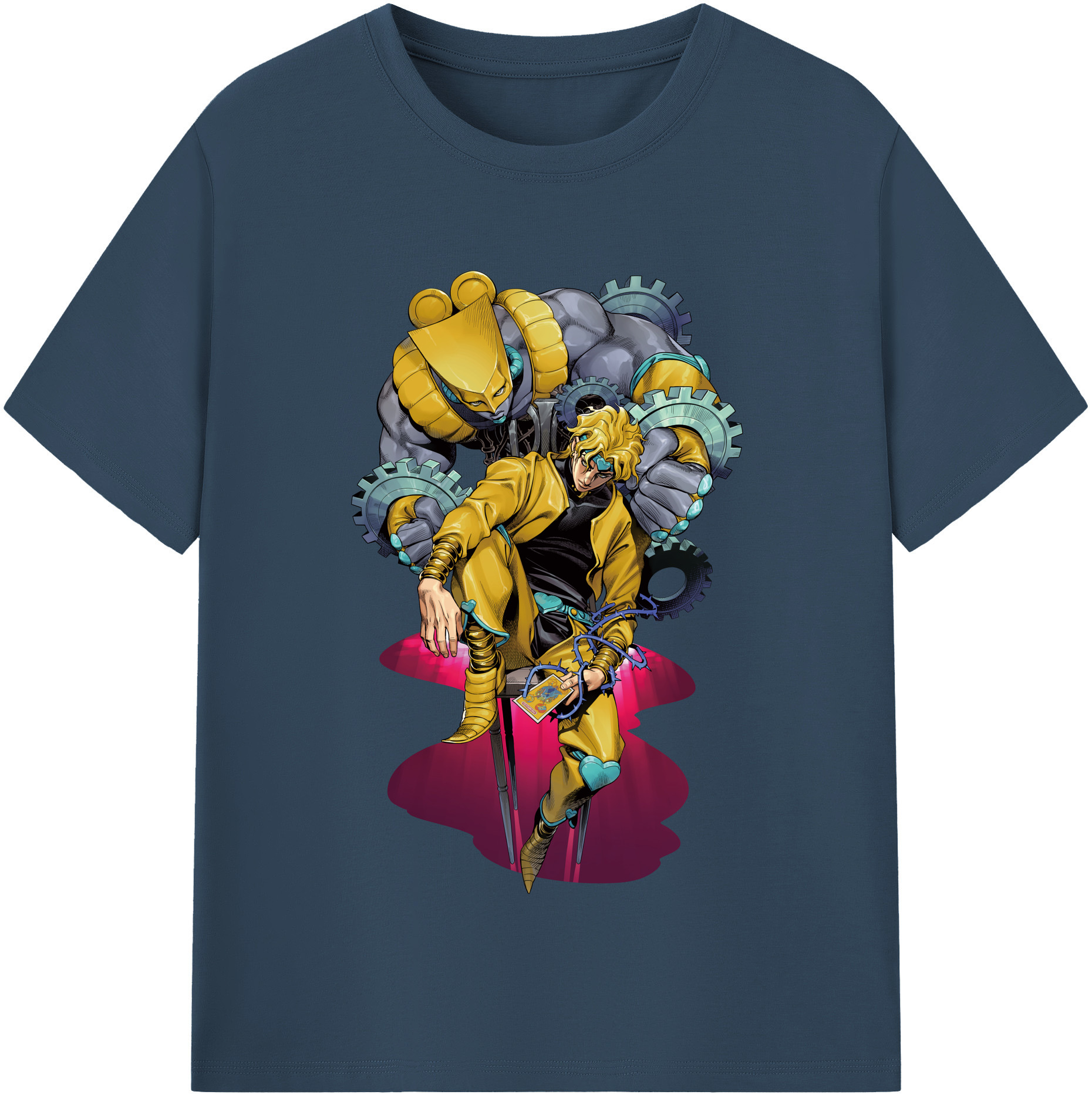 （画像用） ジョジョの奇妙な冒険 ディオ?ブランドー JoJo's Bizarre Adventure Dio Brando レディースカジュアルプリントTシャツ（綿100％）