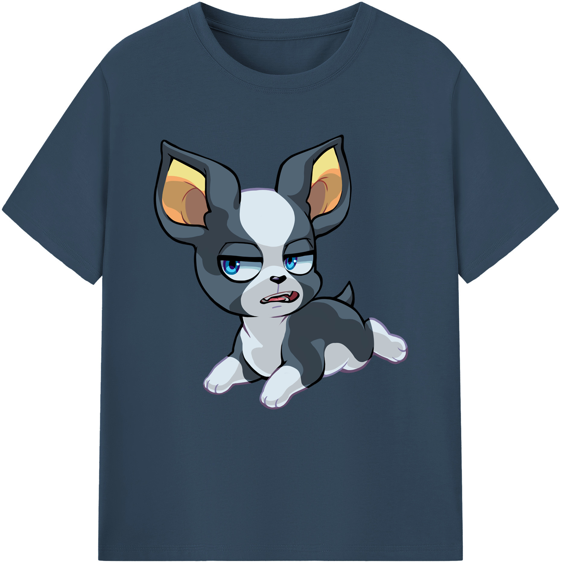 （画像用） ジョジョの奇妙な冒険 イギー JoJo's Bizarre Adventure Iggy レディースカジュアルプリントTシャツ（綿100％）