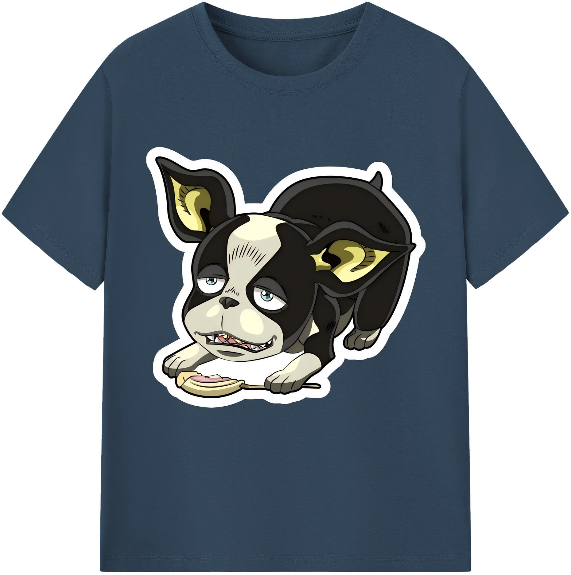 （画像用） ジョジョの奇妙な冒険 イギー JoJo's Bizarre Adventure Iggy レディースカジュアルプリントTシャツ（綿100％）