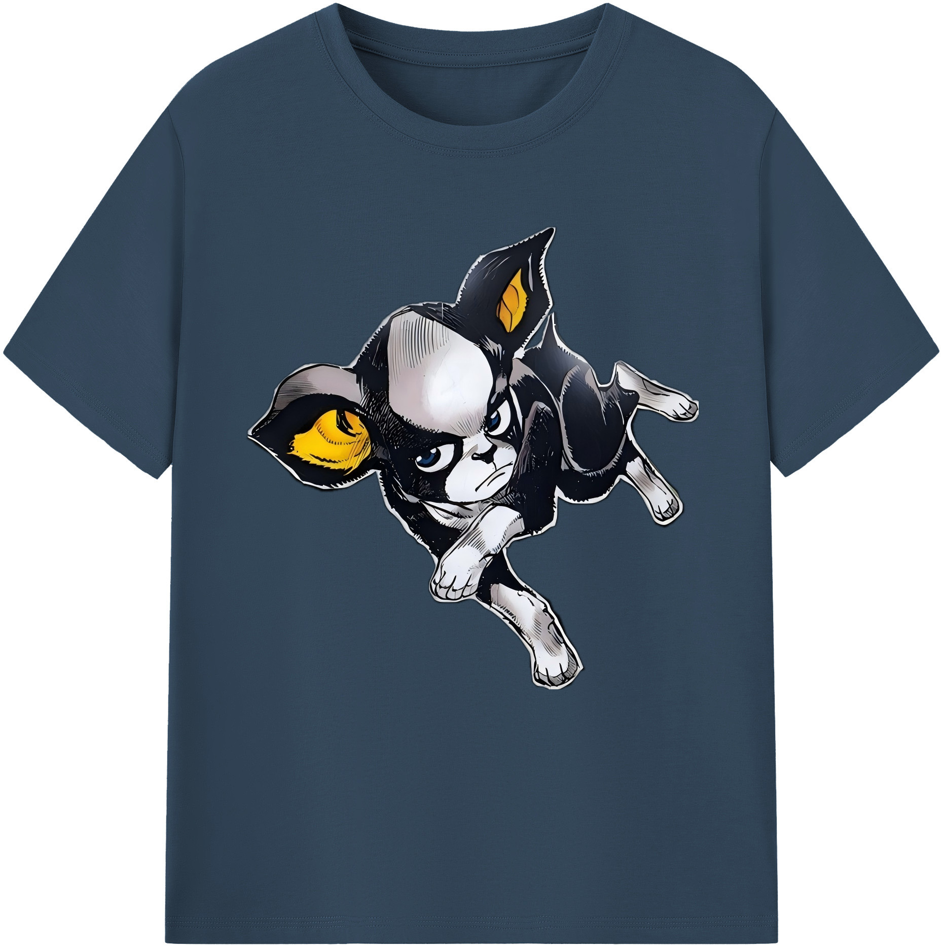 （画像用） ジョジョの奇妙な冒険 イギー JoJo's Bizarre Adventure Iggy レディースカジュアルプリントTシャツ（綿100％）