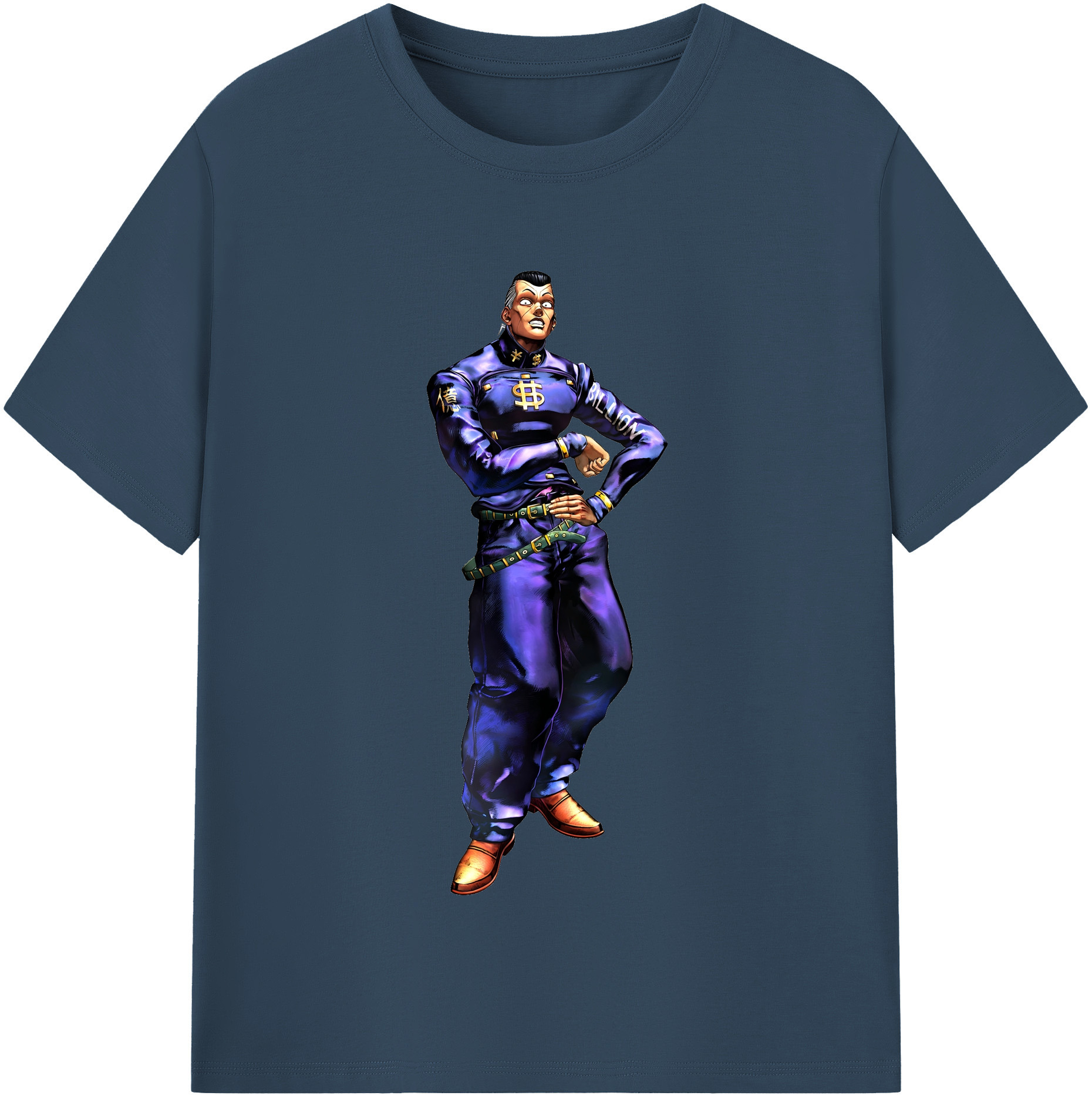 （画像用） ジョジョの奇妙な冒険 虹村億泰 にじむら おくやす JoJo's Bizarre Adventure Nijimura Okuyasu レディースカジュアルプリントTシャツ（綿100％）