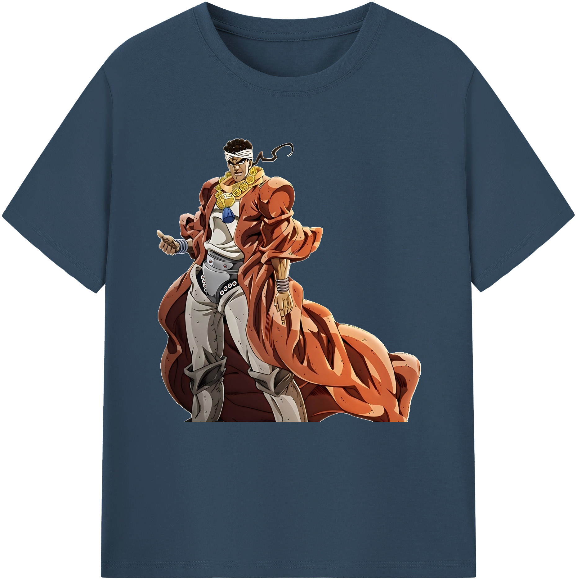 （画像用） ジョジョの奇妙な冒険 ムハンマド?アブドゥル JoJo's Bizarre Adventure Muhammad Avdol レディースカジュアルプリントTシャツ（綿100％）