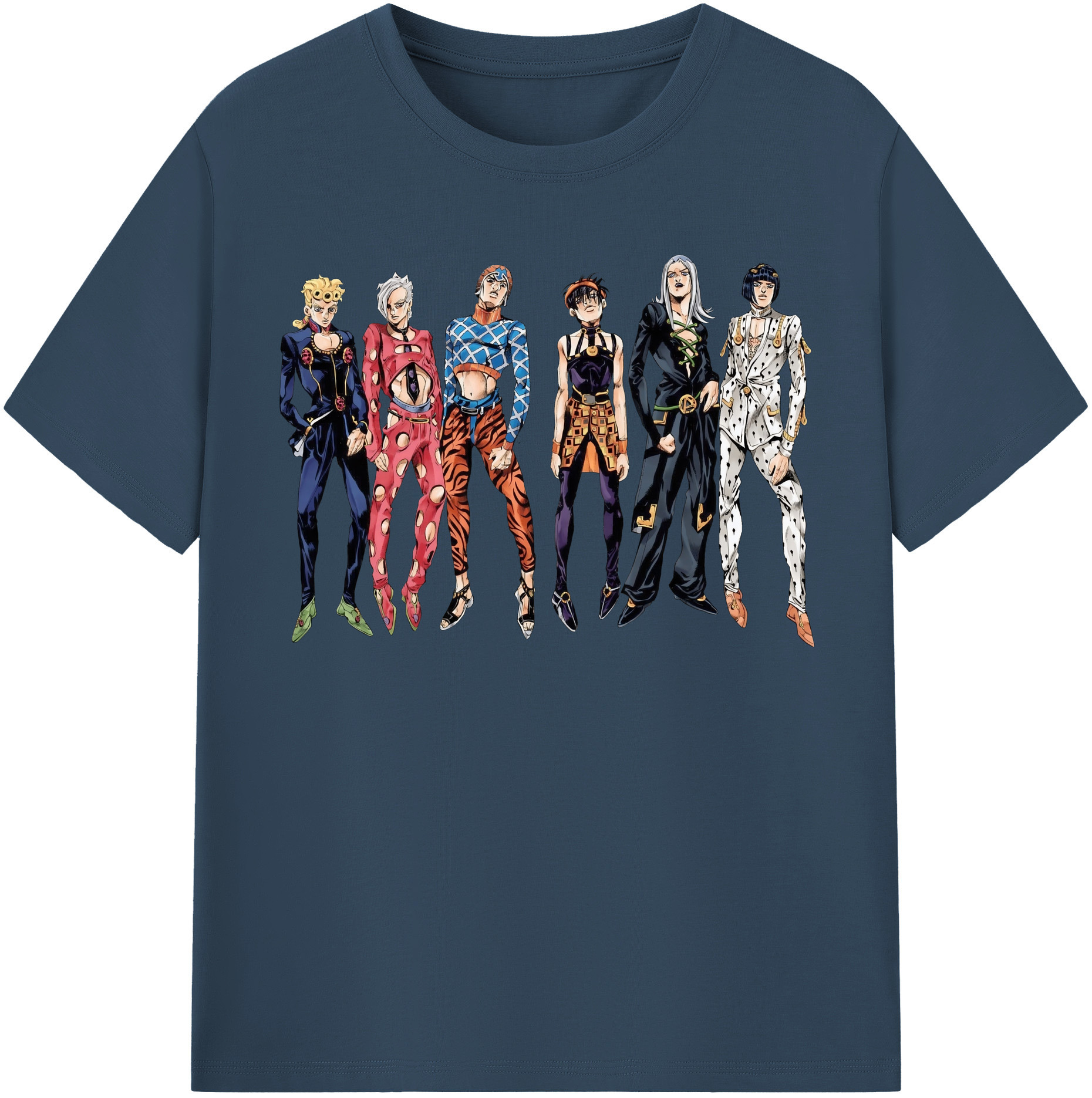 （画像用） ジョジョの奇妙な冒険 JoJo's Bizarre Adventure レディースカジュアルプリントTシャツ（綿100％）