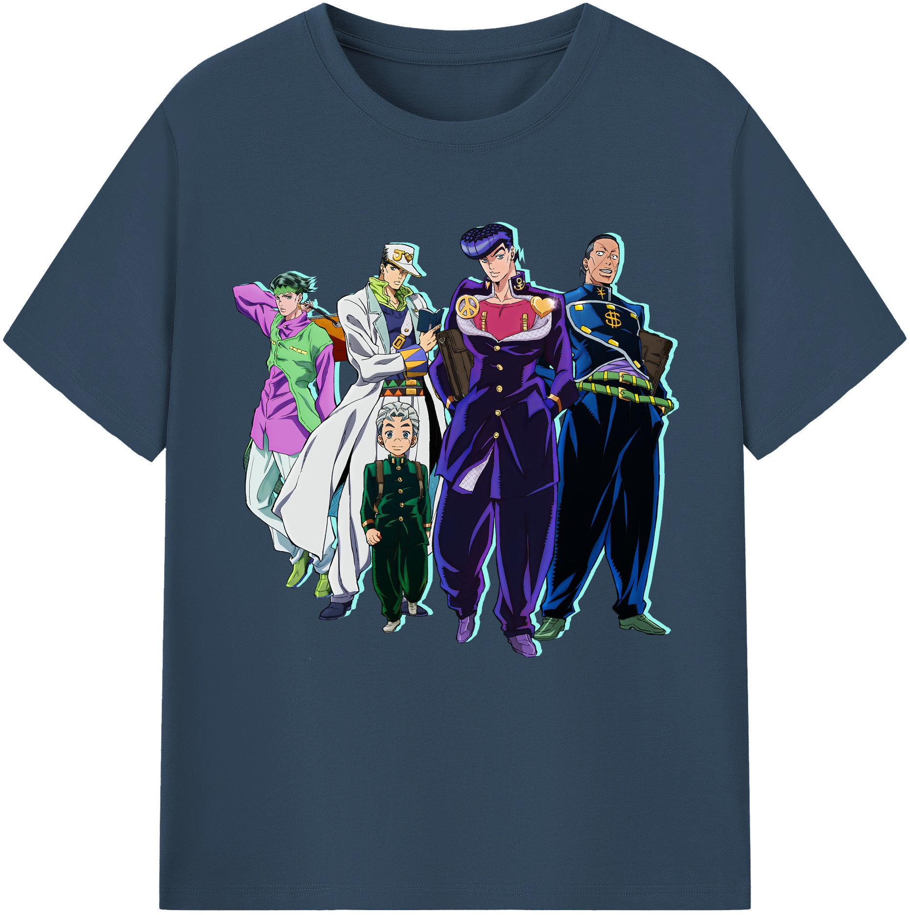 （画像用） ジョジョの奇妙な冒険 JoJo's Bizarre Adventure レディースカジュアルプリントTシャツ（綿100％）