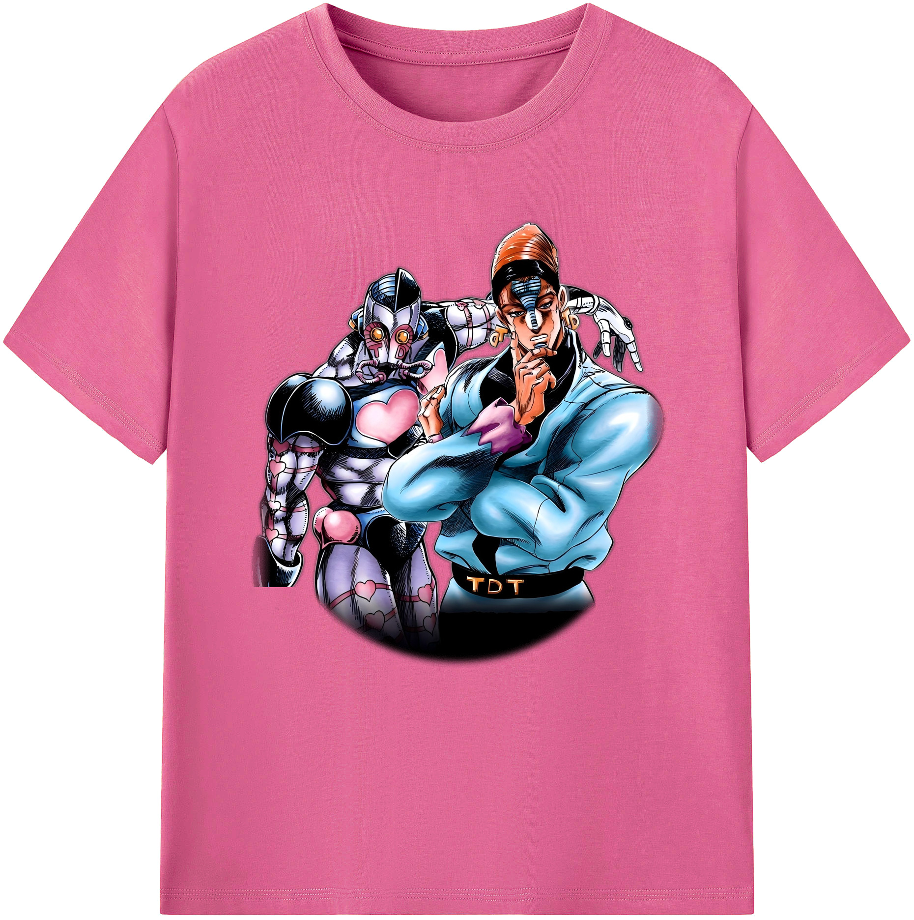 （画像用） ジョジョの奇妙な冒険 ひがしかた じょうすけ JoJo's Bizarre Adventure Higashikata Josuke レディースカジュアルプリントTシャツ（綿100％）