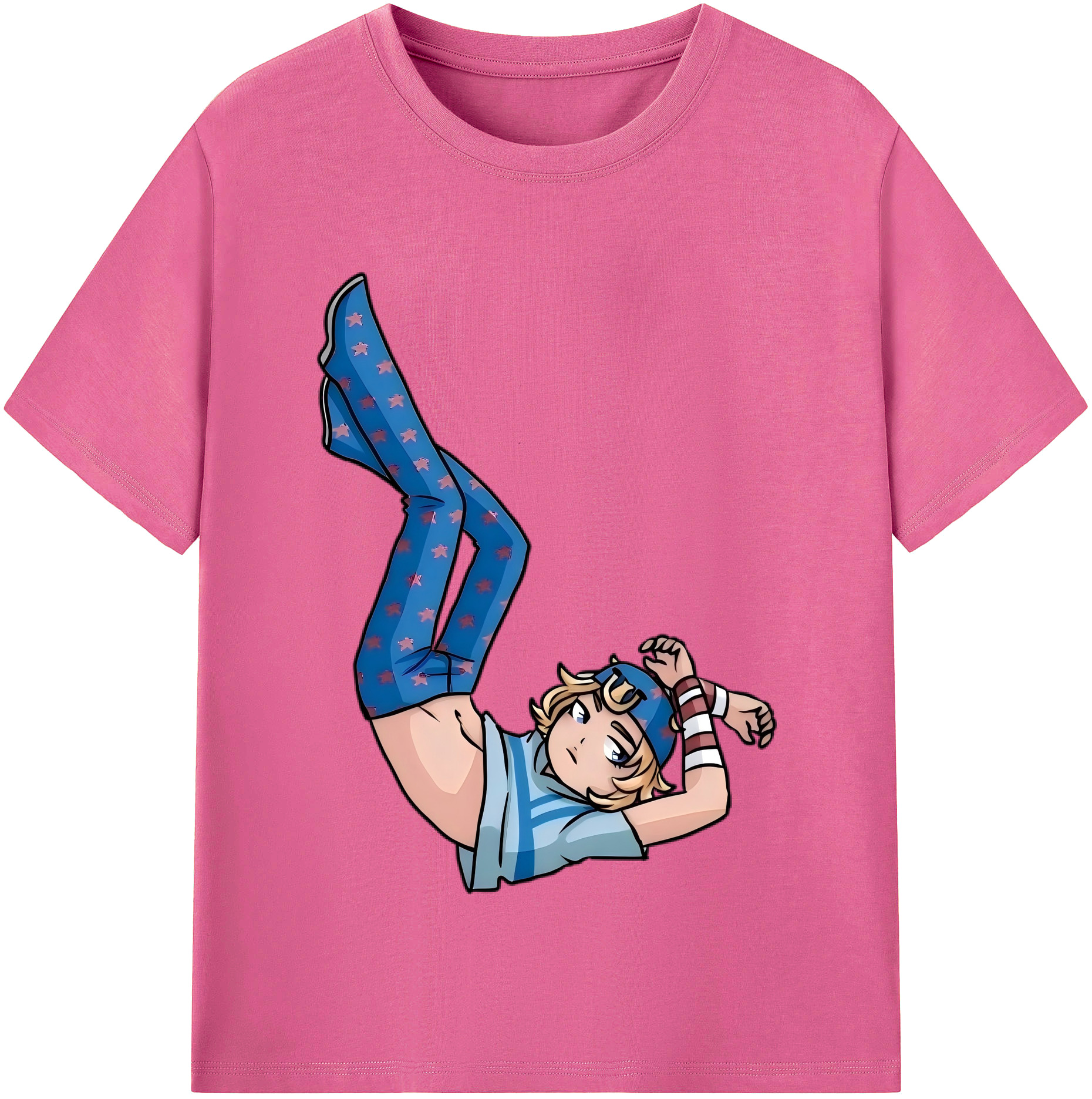 （画像用） ジョジョの奇妙な冒険 グイード?ミスタ JoJo's Bizarre Adventure Guido Mista レディースカジュアルプリントTシャツ（綿100％）
