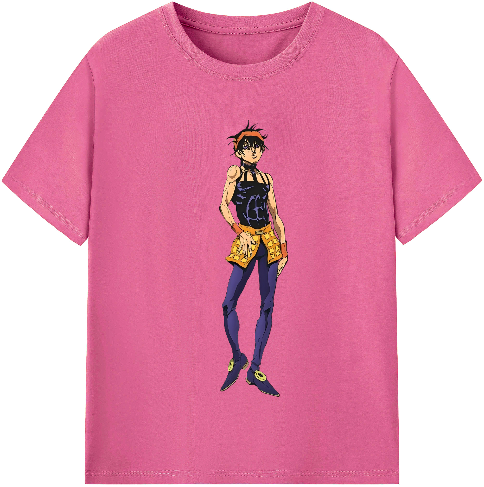 （画像用） ジョジョの奇妙な冒険 ナランチャ?ギルガ JoJo's Bizarre Adventure Narancia Ghirga レディースカジュアルプリントTシャツ（綿100％）