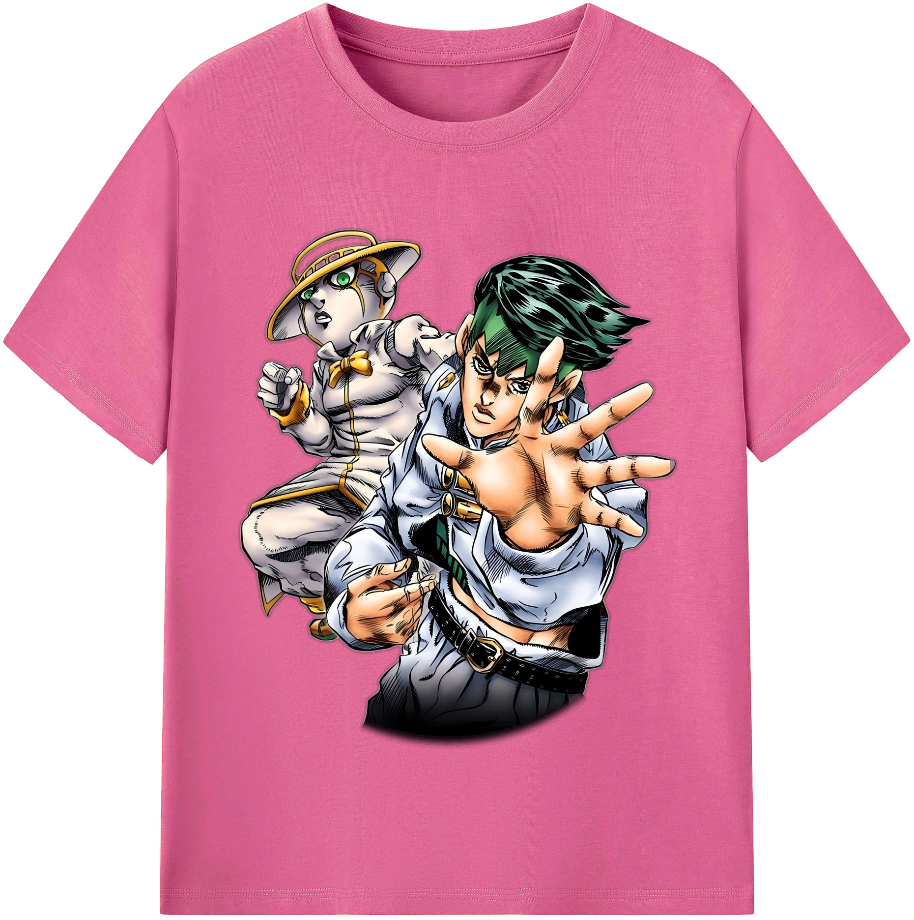 （画像用） ジョジョの奇妙な冒険 岸辺 露伴（きしべ ろはん） JoJo's Bizarre Adventure Rohan Kishibe レディースカジュアルプリントTシャツ（綿100％）