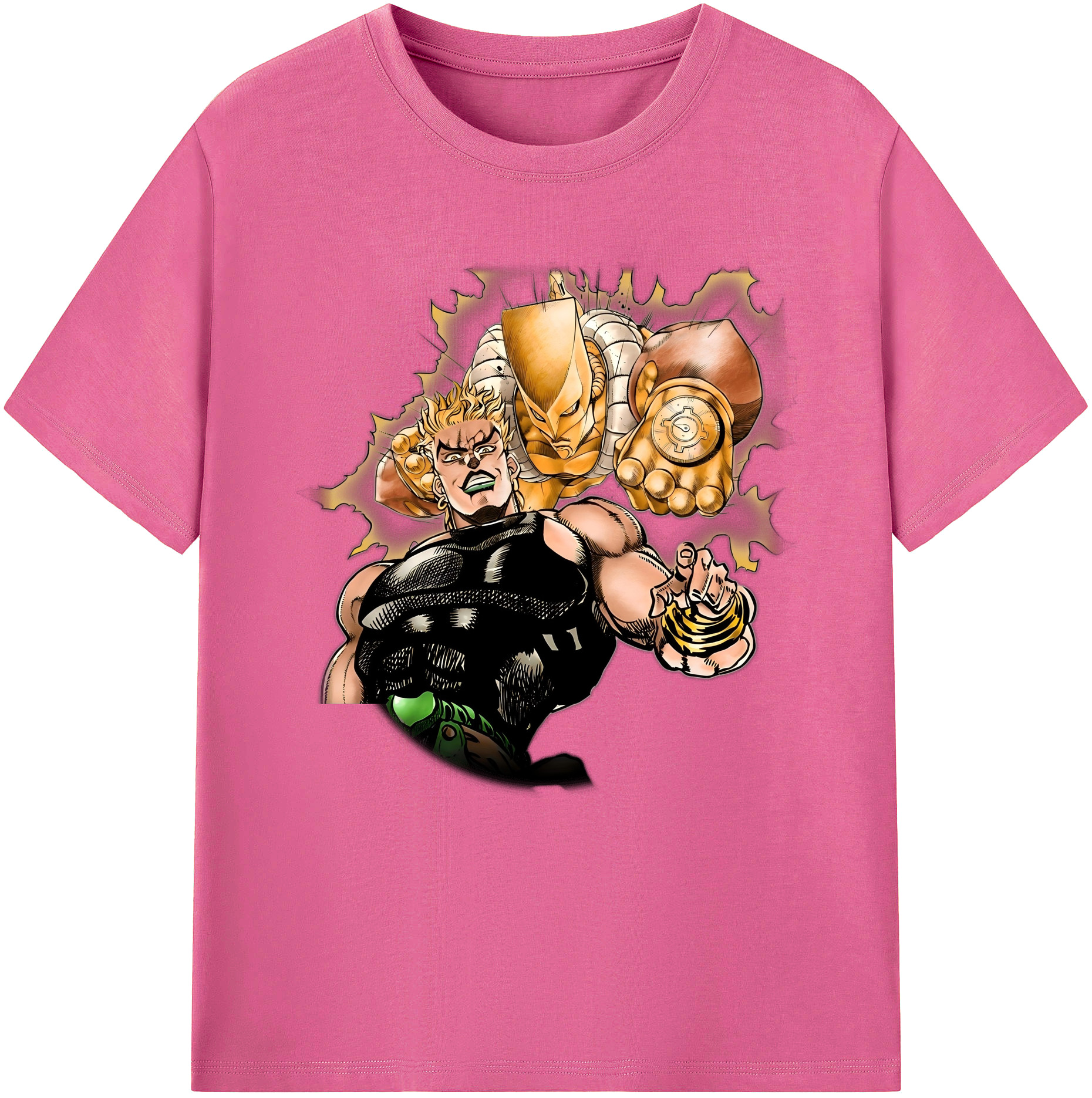 （画像用） ジョジョの奇妙な冒険 ディオ?ブランドー JoJo's Bizarre Adventure Dio Brando レディースカジュアルプリントTシャツ（綿100％）