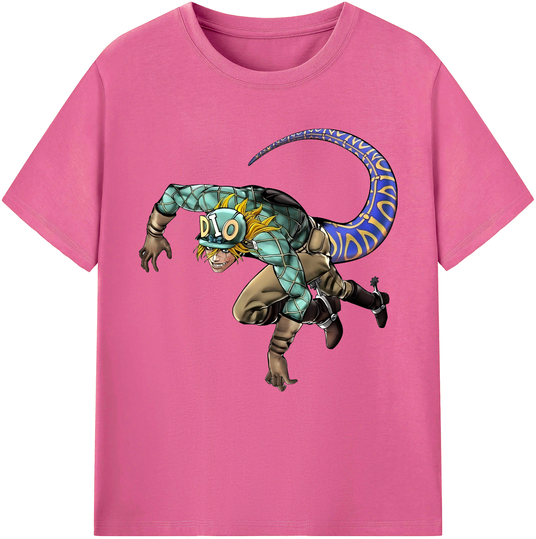 （画像用） ジョジョの奇妙な冒険 ディオ?ブランドー JoJo's Bizarre Adventure Dio Brando レディースカジュアルプリントTシャツ（綿100％）