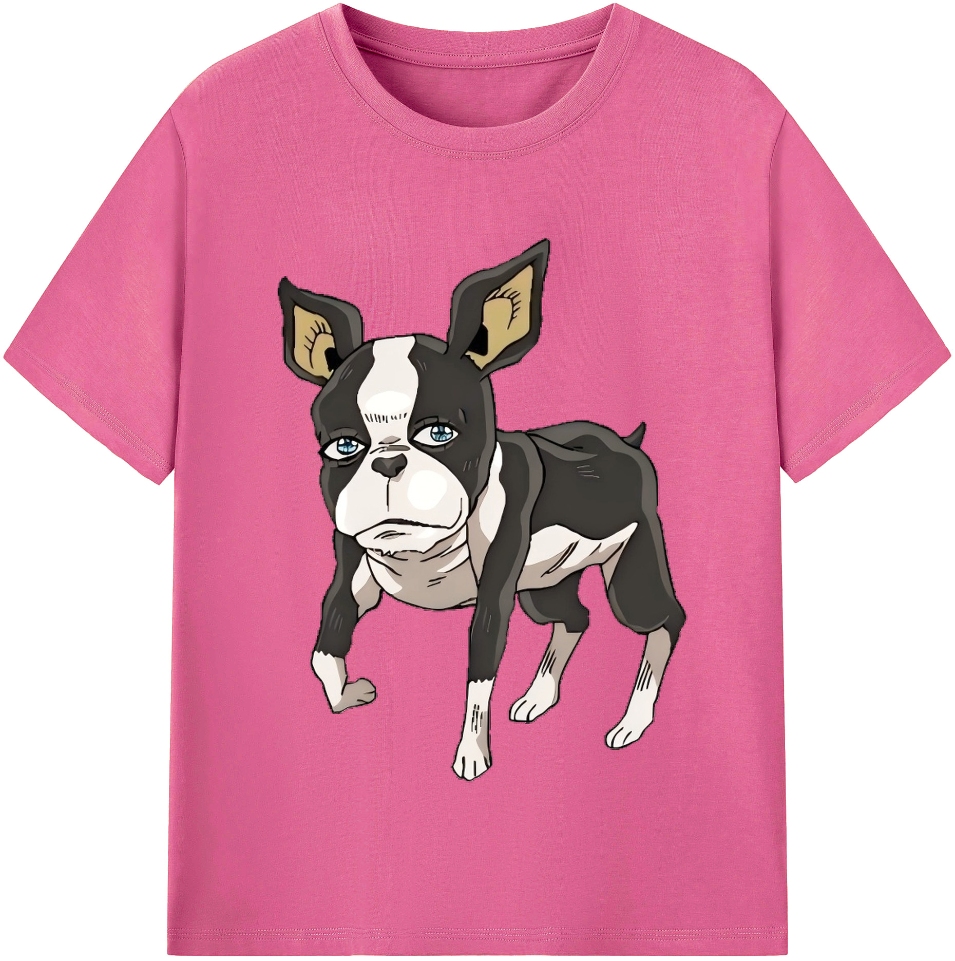 （画像用） ジョジョの奇妙な冒険 イギー JoJo's Bizarre Adventure Iggy レディースカジュアルプリントTシャツ（綿100％）