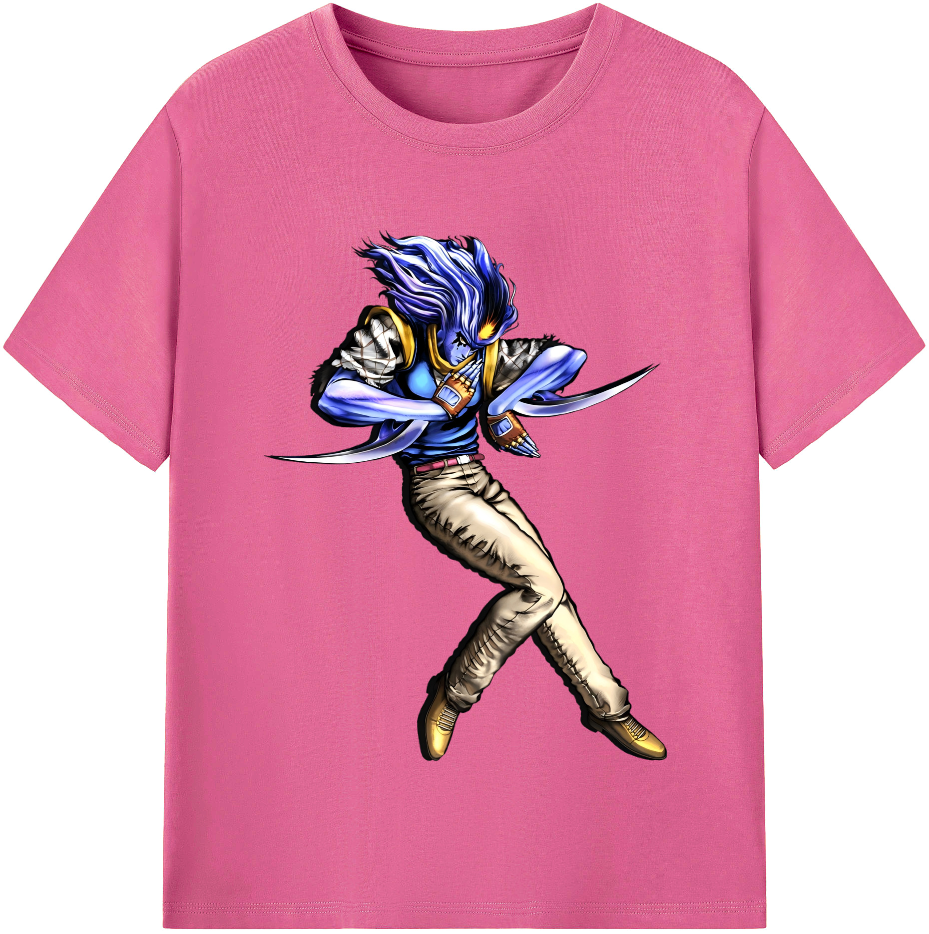 （画像用） ジョジョの奇妙な冒険 JoJo's Bizarre Adventure レディースカジュアルプリントTシャツ（綿100％）