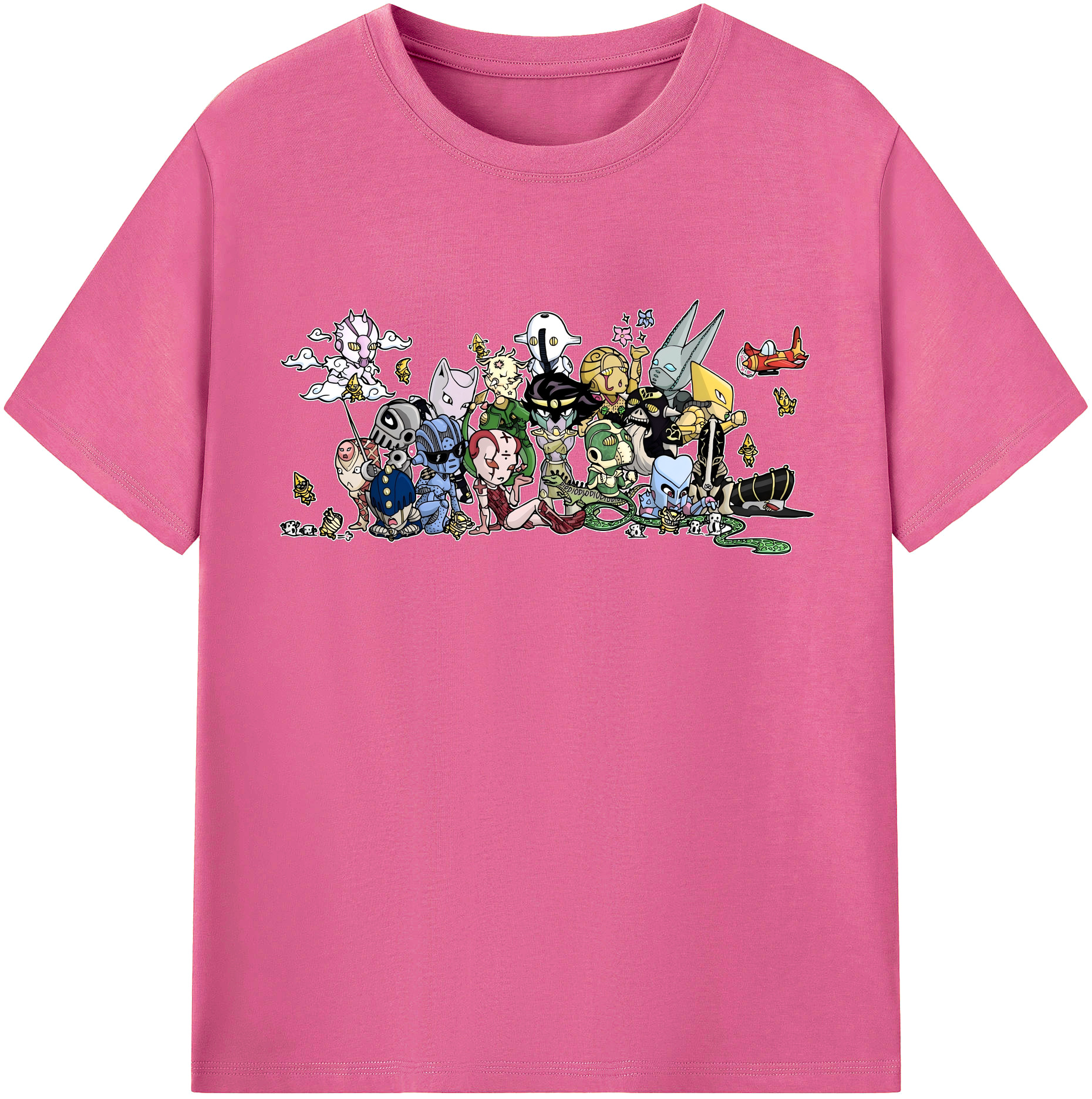 （画像用） ジョジョの奇妙な冒険 JoJo's Bizarre Adventure レディースカジュアルプリントTシャツ（綿100％）