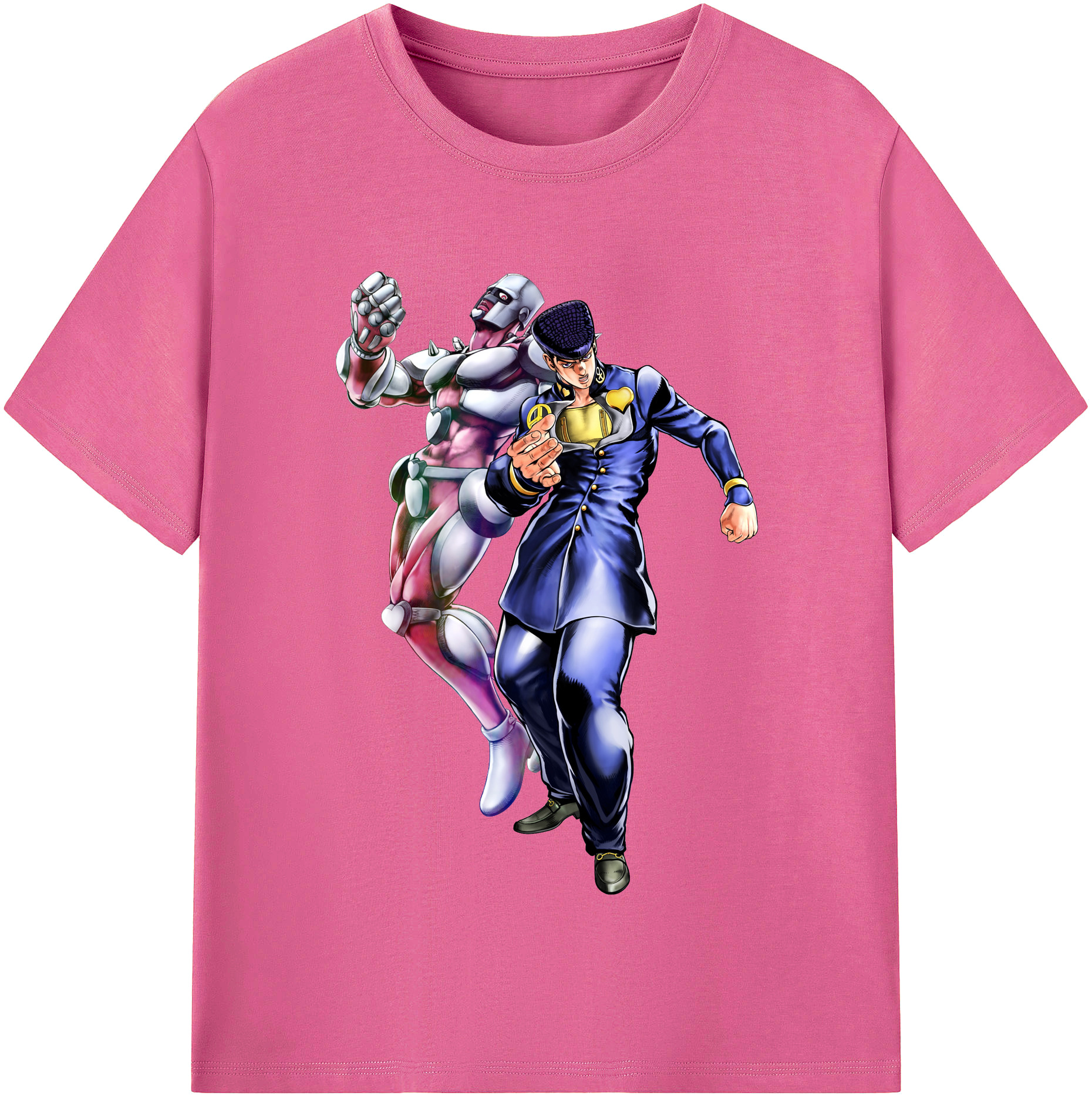 （画像用） ジョジョの奇妙な冒険 ひがしかた じょうすけ JoJo's Bizarre Adventure Higashikata Josuke レディースカジュアルプリントTシャツ（綿100％）