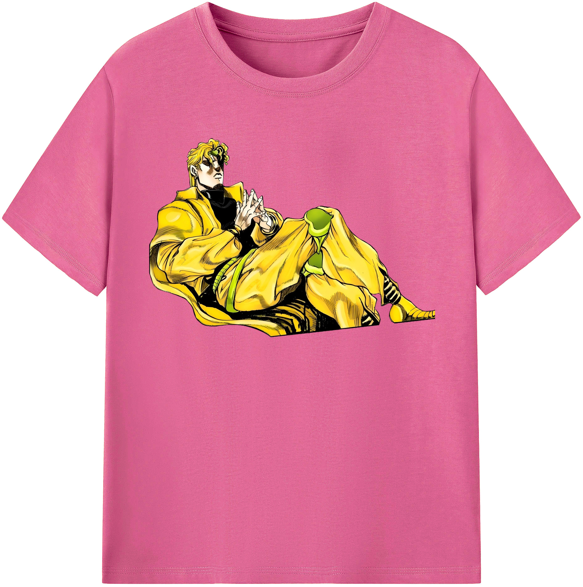 （画像用） ジョジョの奇妙な冒険 ディオ?ブランドー JoJo's Bizarre Adventure Dio Brando レディースカジュアルプリントTシャツ（綿100％）