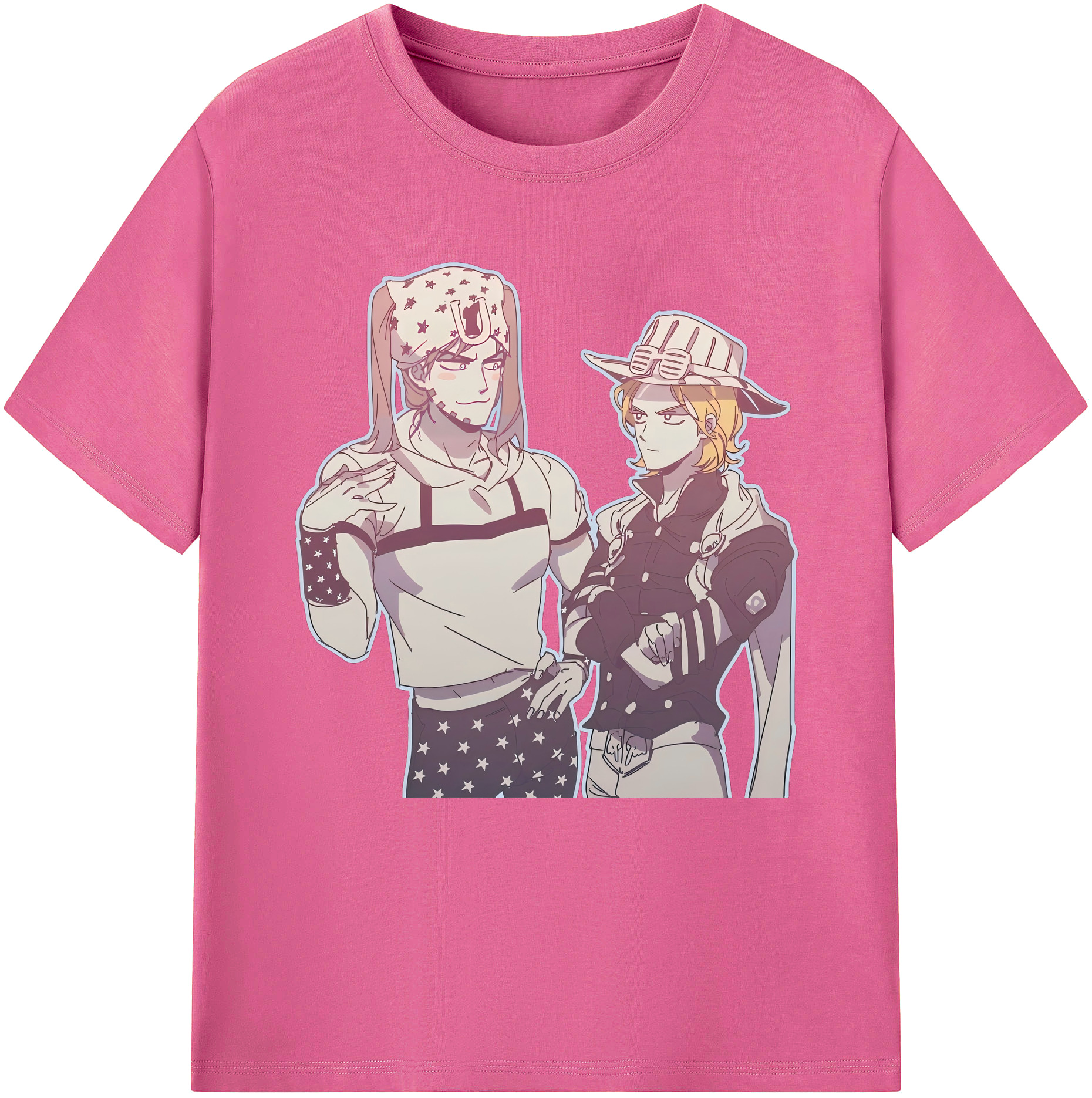 （画像用） ジョジョの奇妙な冒険 JoJo's Bizarre Adventure レディースカジュアルプリントTシャツ（綿100％）