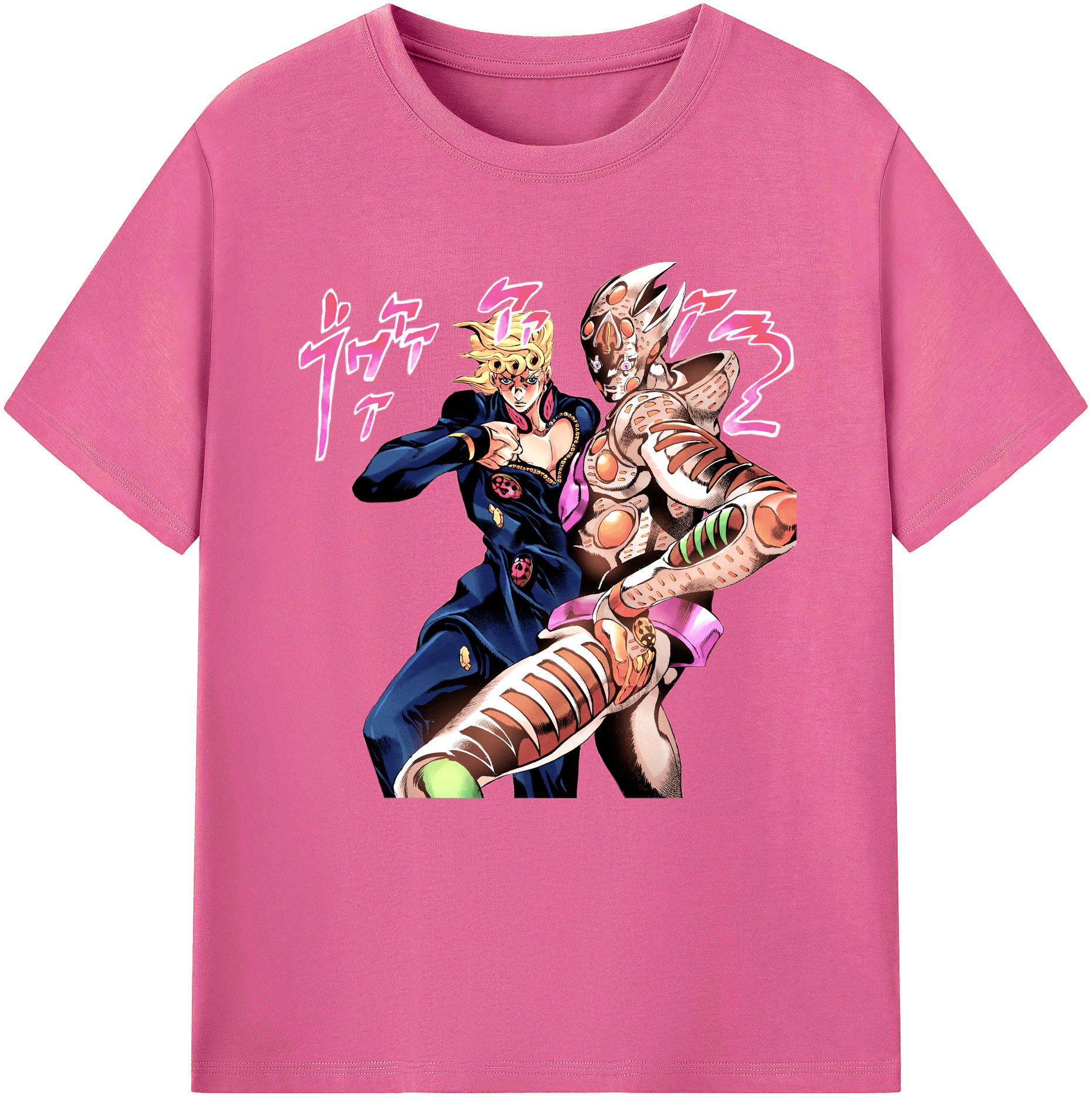 （画像用） ジョジョの奇妙な冒険 ジョルノ?ジョバァーナ JoJo's Bizarre Adventure Giorno Giovanna レディースカジュアルプリントTシャツ（綿100％）