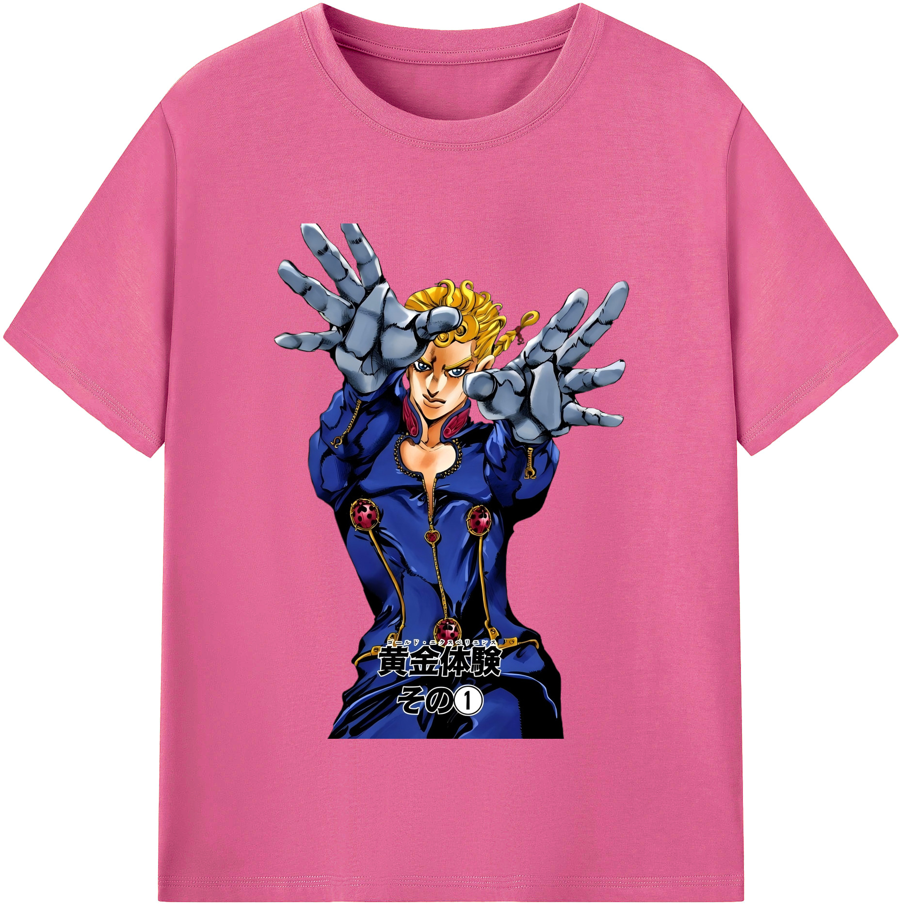 （画像用） ジョジョの奇妙な冒険 ジョルノ?ジョバァーナ JoJo's Bizarre Adventure Giorno Giovanna レディースカジュアルプリントTシャツ（綿100％）