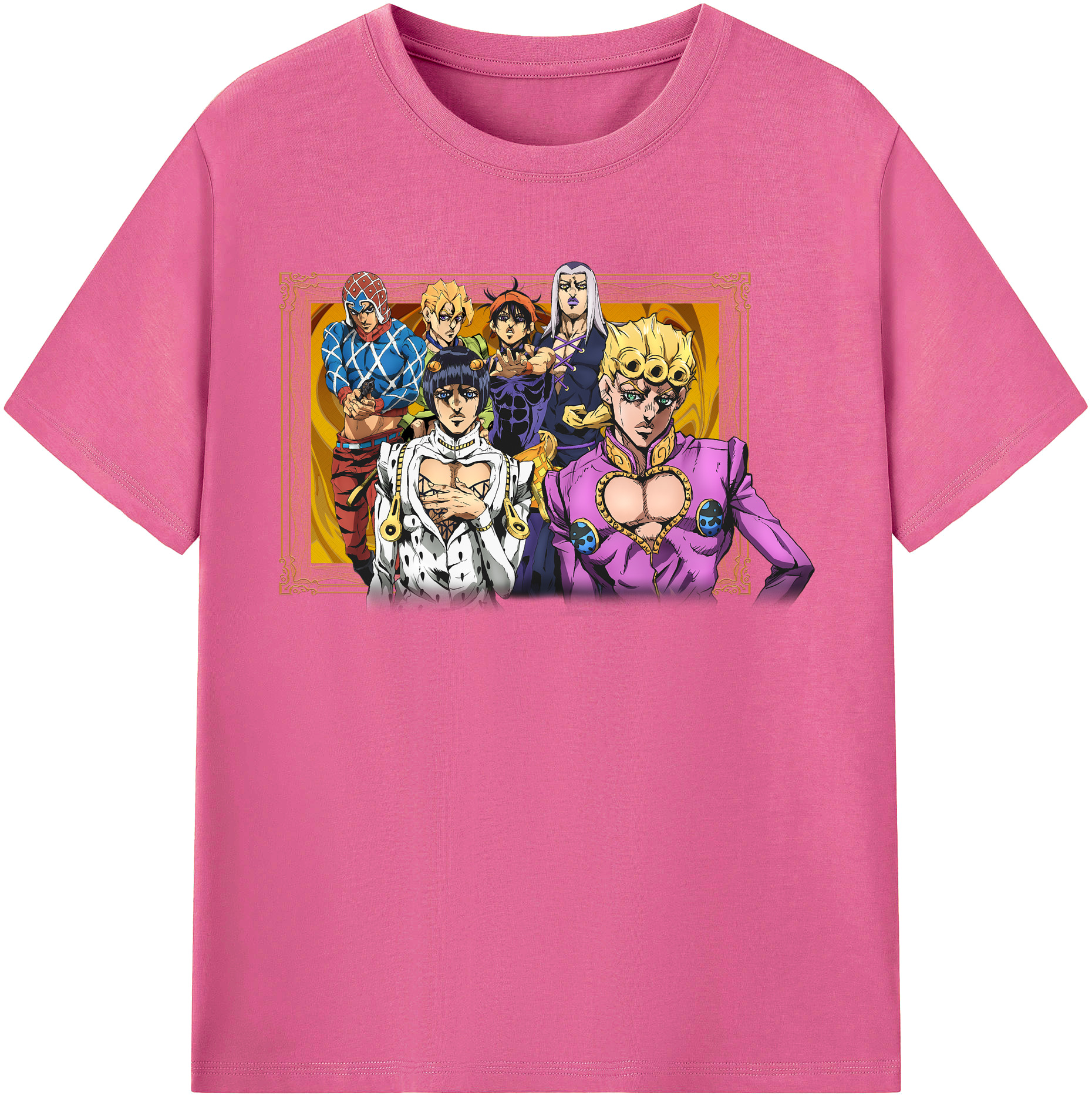 （画像用） ジョジョの奇妙な冒険 ジョルノ?ジョバァーナ JoJo's Bizarre Adventure Giorno Giovanna レディースカジュアルプリントTシャツ（綿100％）
